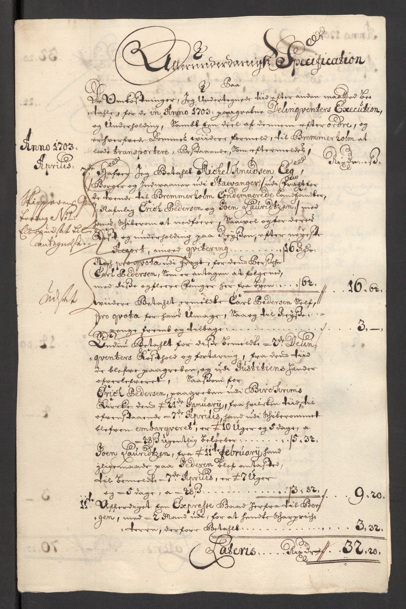 Rentekammeret inntil 1814, Reviderte regnskaper, Fogderegnskap, AV/RA-EA-4092/R46/L2732: Fogderegnskap Jæren og Dalane, 1703-1704, p. 69