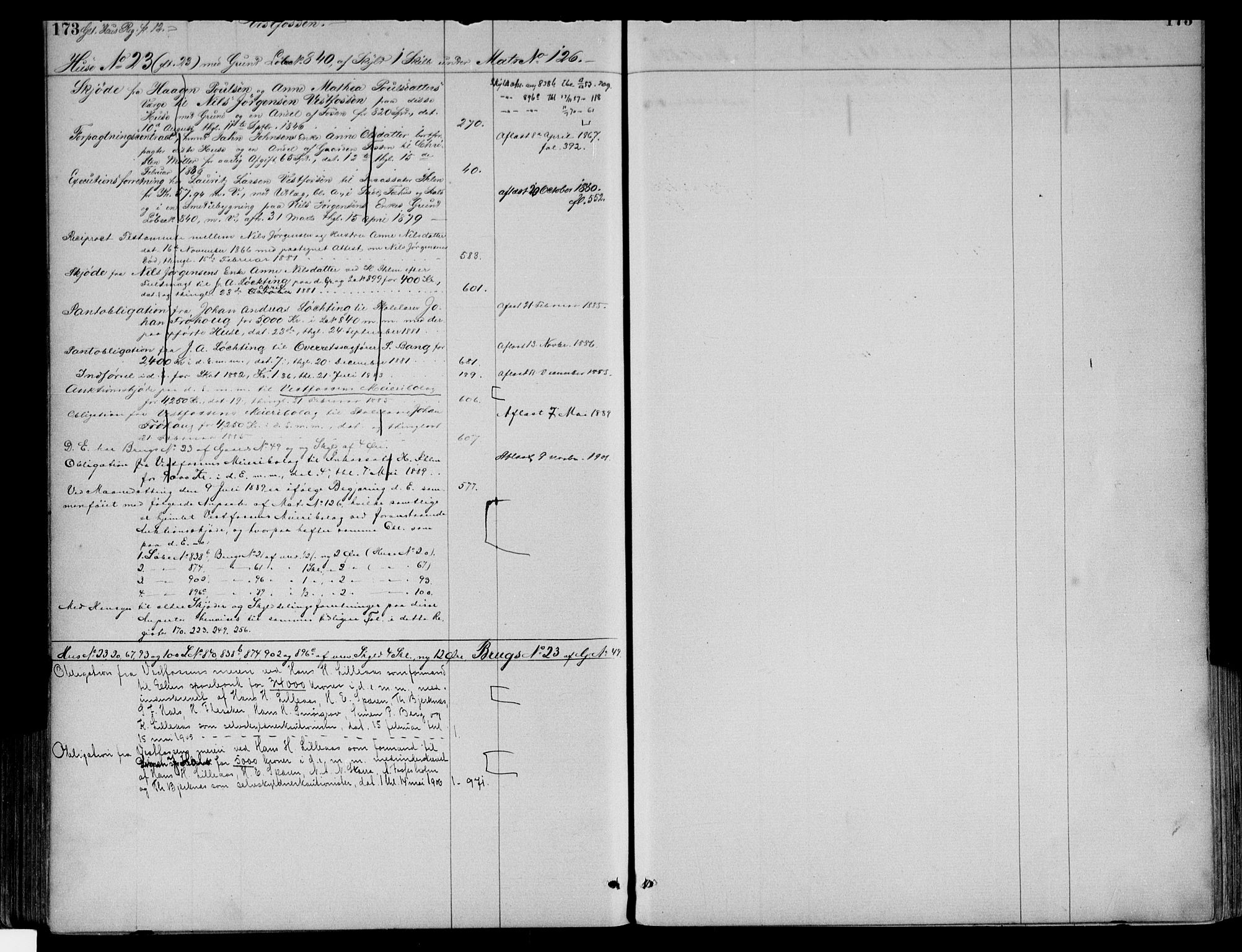 Eiker, Modum og Sigdal sorenskriveri, AV/SAKO-A-123/G/Gb/Gbd/L0002: Mortgage register no. IV 2, p. 173