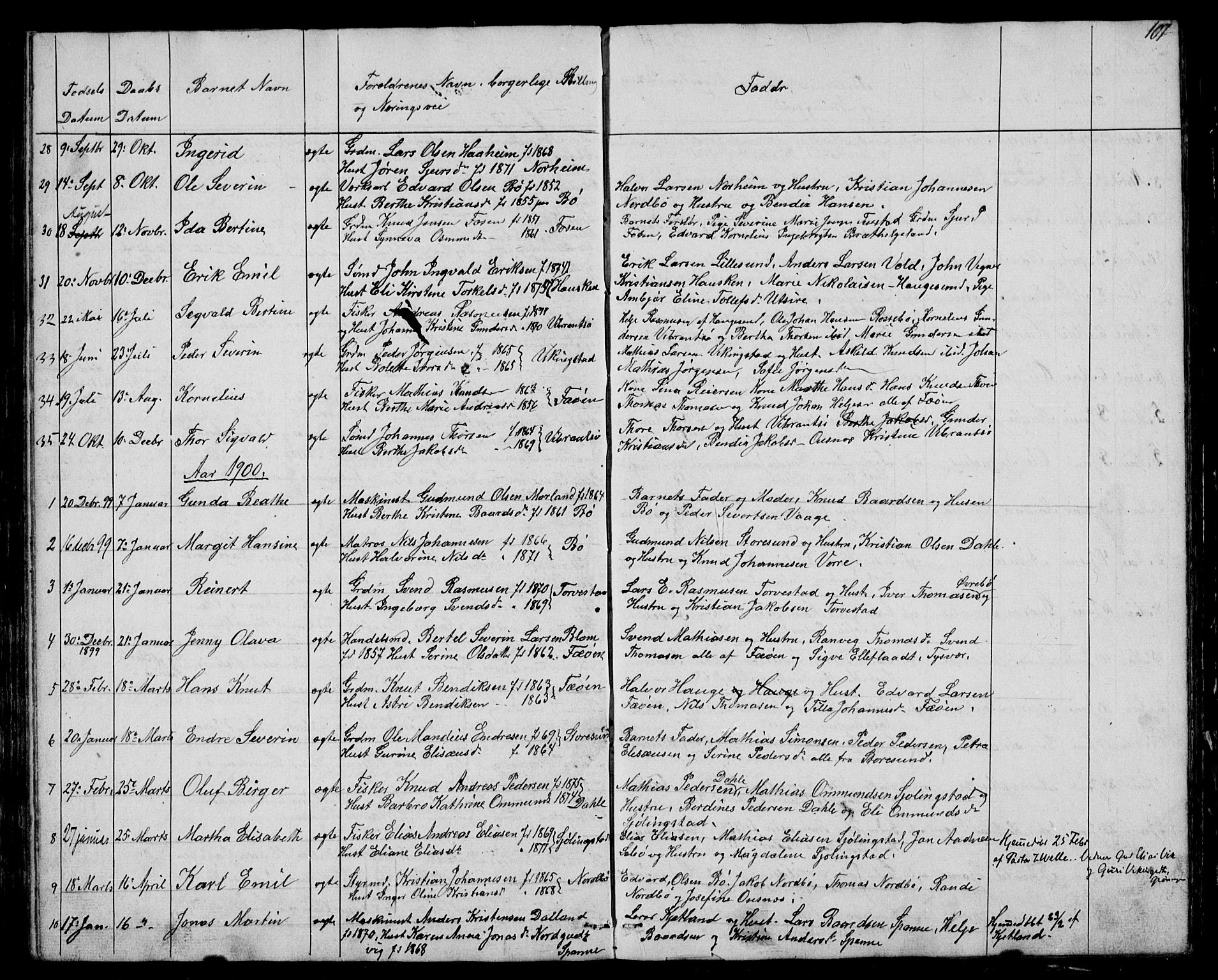 Torvastad sokneprestkontor, SAST/A -101857/H/Ha/Hab/L0003: Parish register (copy) no. B 3, 1850-1900, p. 107
