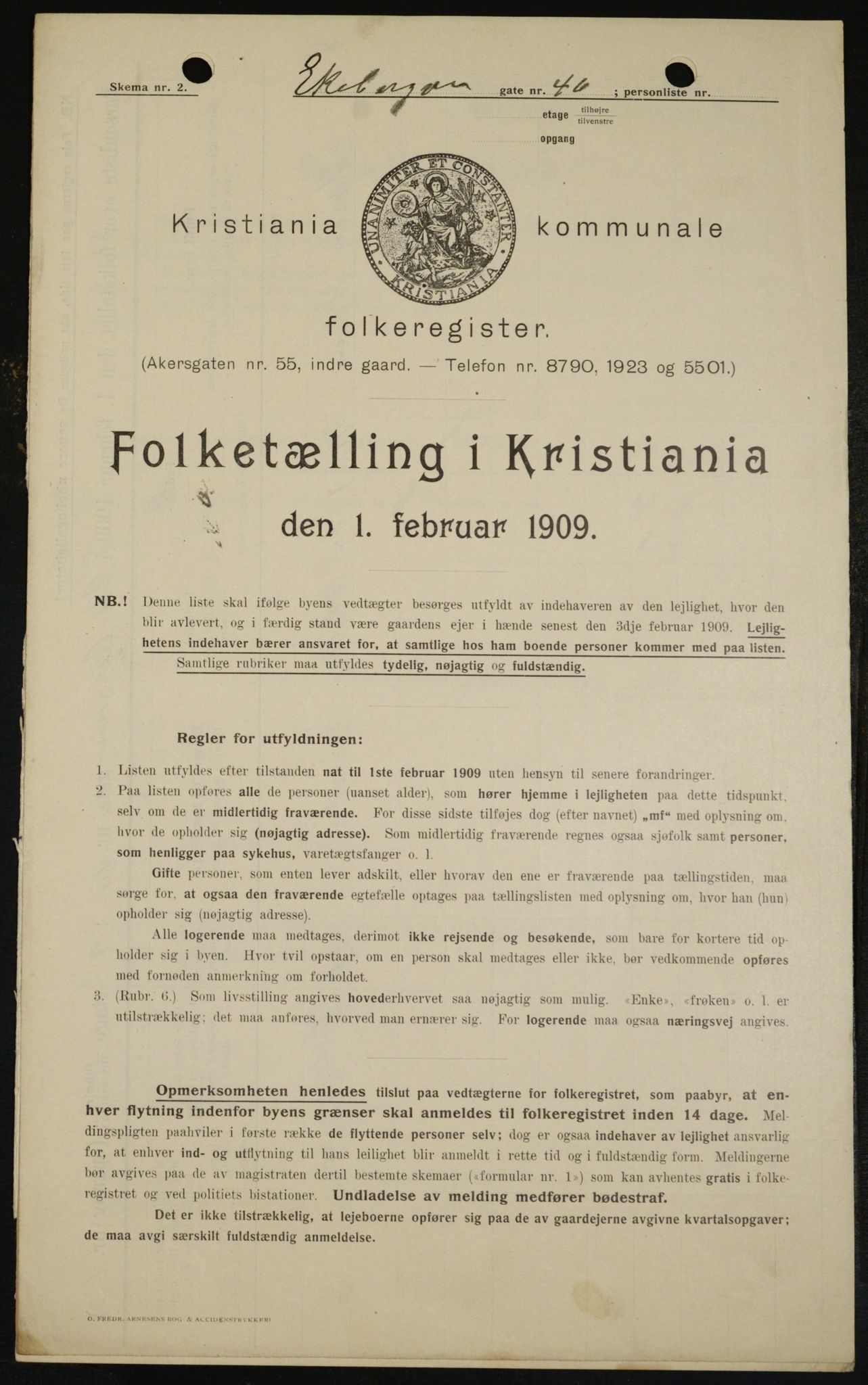 OBA, Municipal Census 1909 for Kristiania, 1909, p. 18441