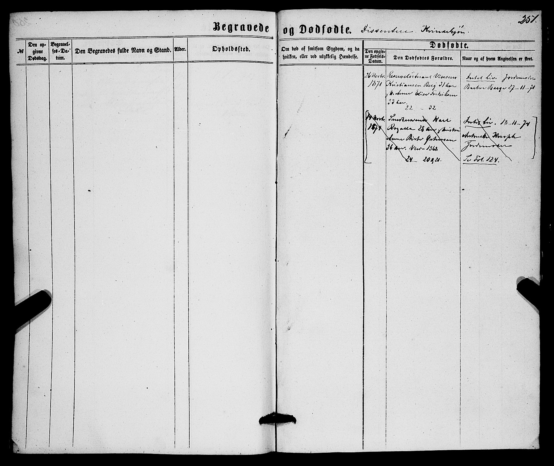 Korskirken sokneprestembete, SAB/A-76101/H/Haa/L0045: Parish register (official) no. E 3, 1863-1875, p. 251