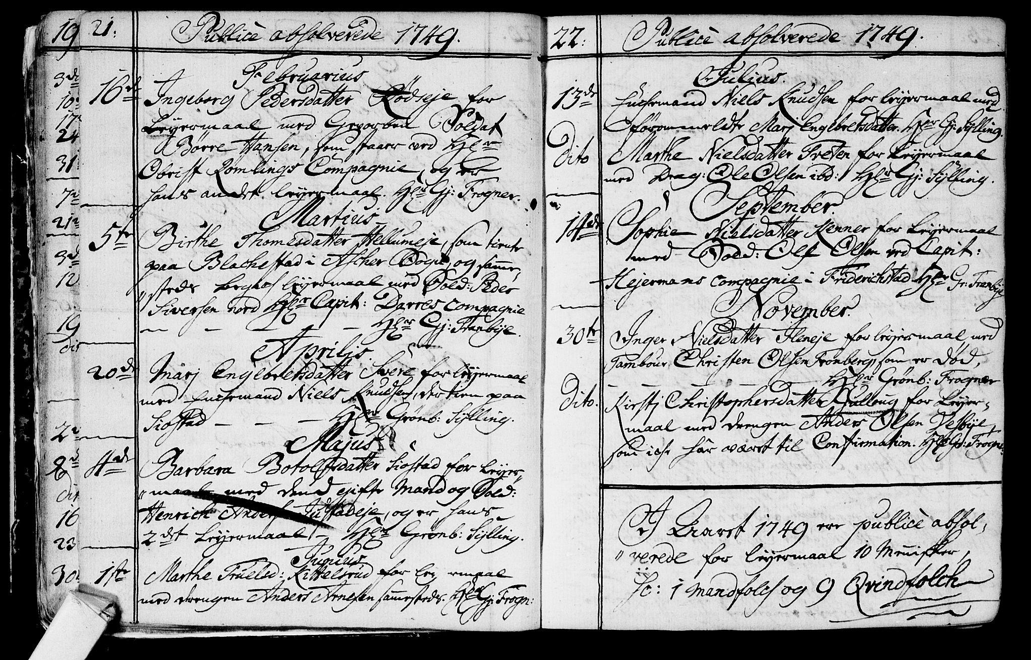 Lier kirkebøker, SAKO/A-230/F/Fa/L0004: Parish register (official) no. I 4, 1749-1764, p. 21-22