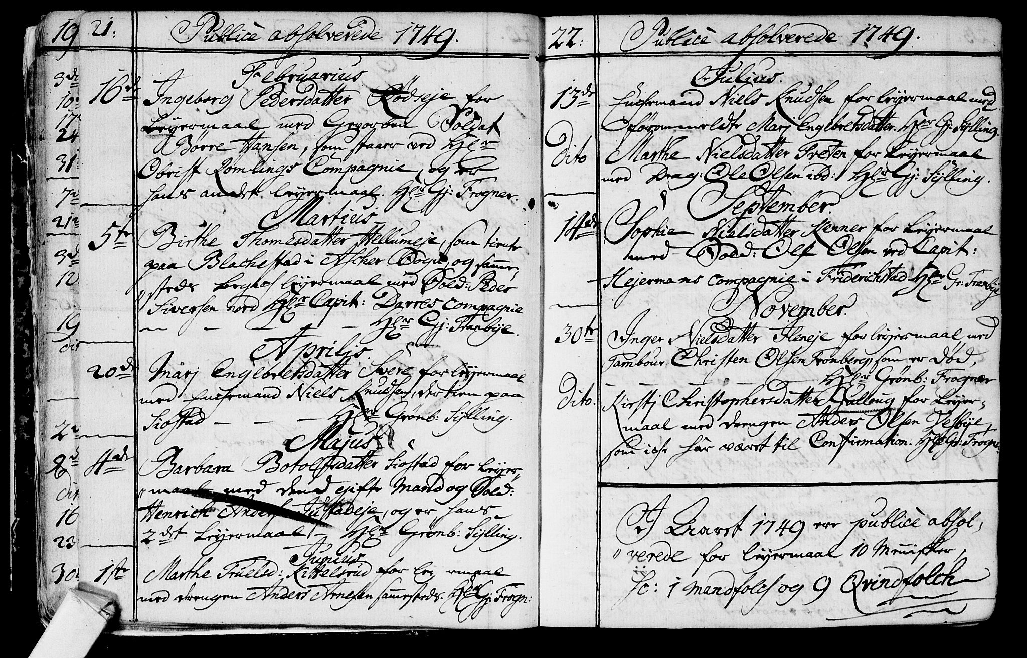 Lier kirkebøker, AV/SAKO-A-230/F/Fa/L0004: Parish register (official) no. I 4, 1749-1764, p. 21-22