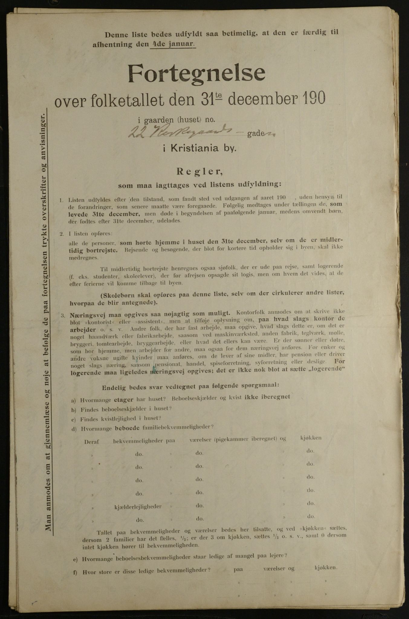 OBA, Municipal Census 1901 for Kristiania, 1901, p. 7848