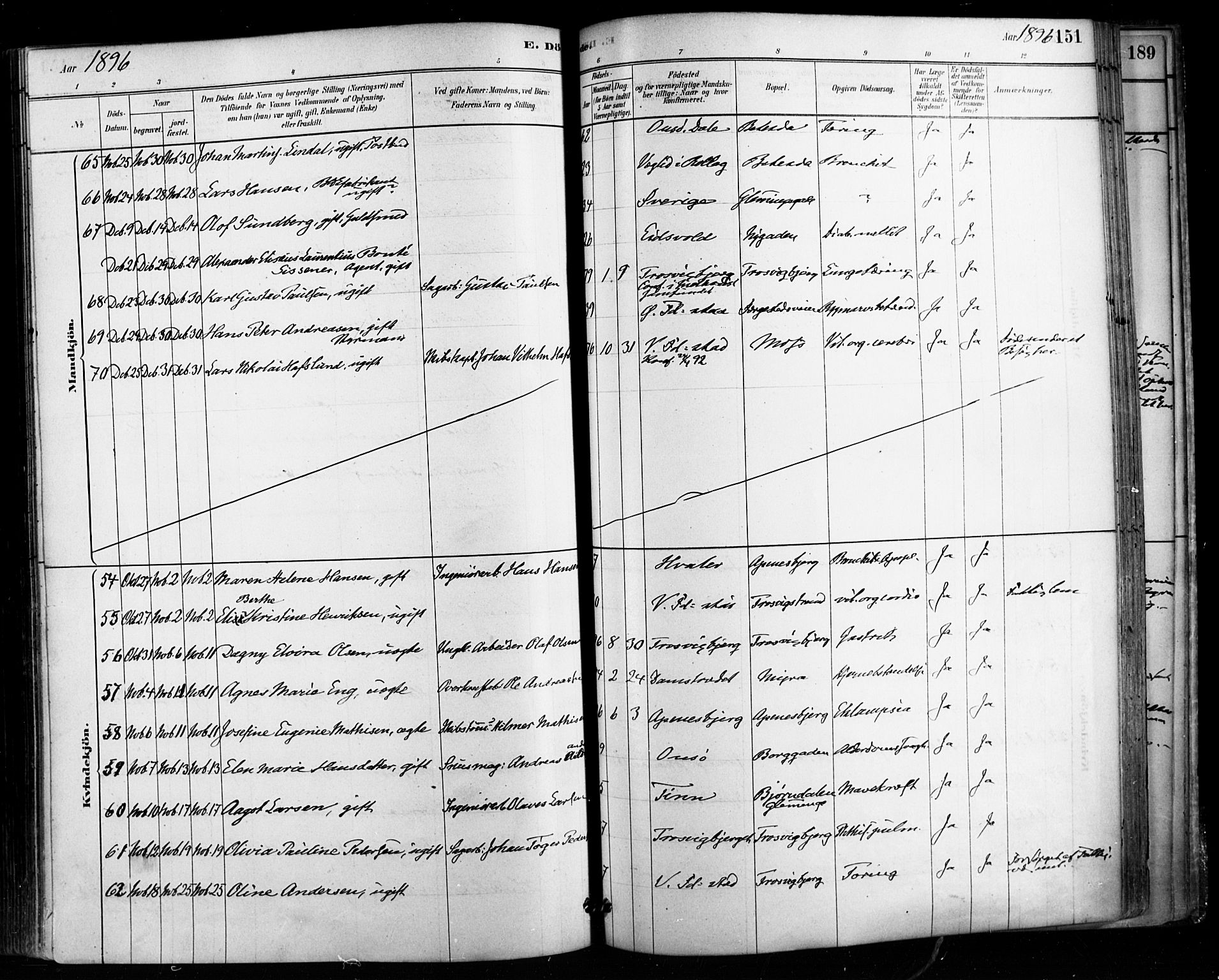 Fredrikstad domkirkes prestekontor Kirkebøker, SAO/A-10906/F/Fa/L0003: Parish register (official) no. 3, 1878-1904, p. 151
