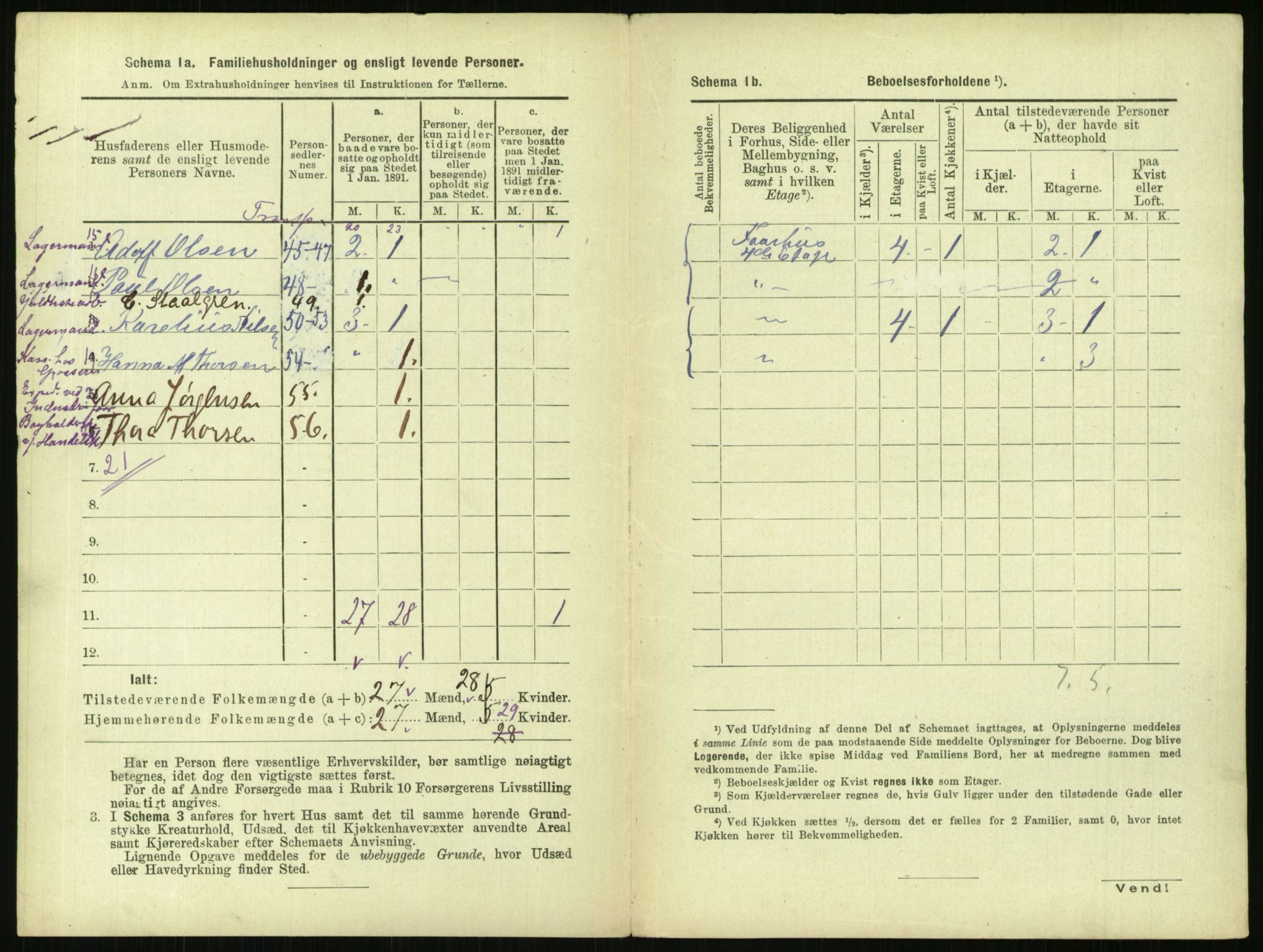 RA, 1891 census for 0301 Kristiania, 1891, p. 80145