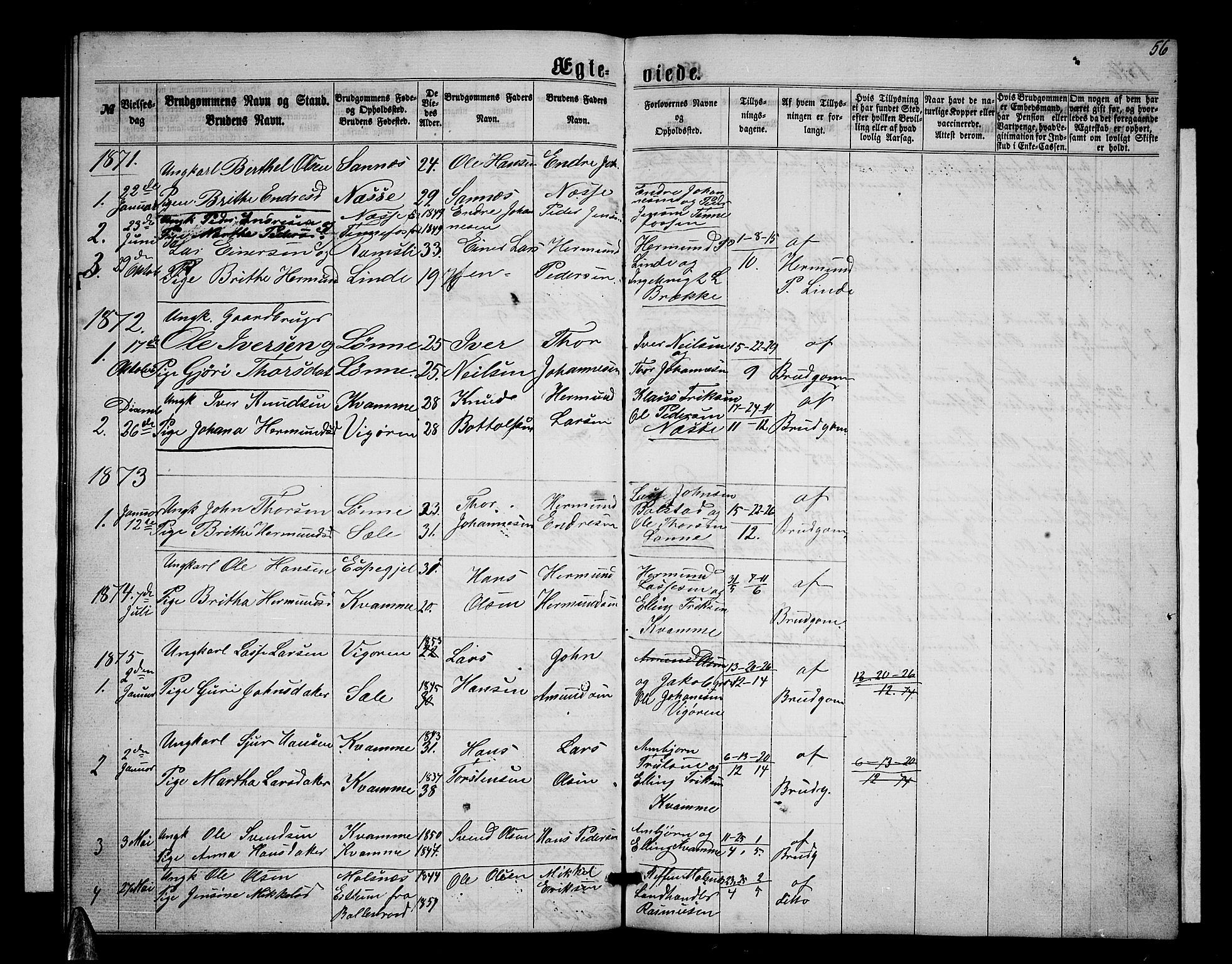 Balestrand sokneprestembete, AV/SAB-A-79601/H/Hab/Habc/L0001: Parish register (copy) no. C 1, 1857-1877, p. 56