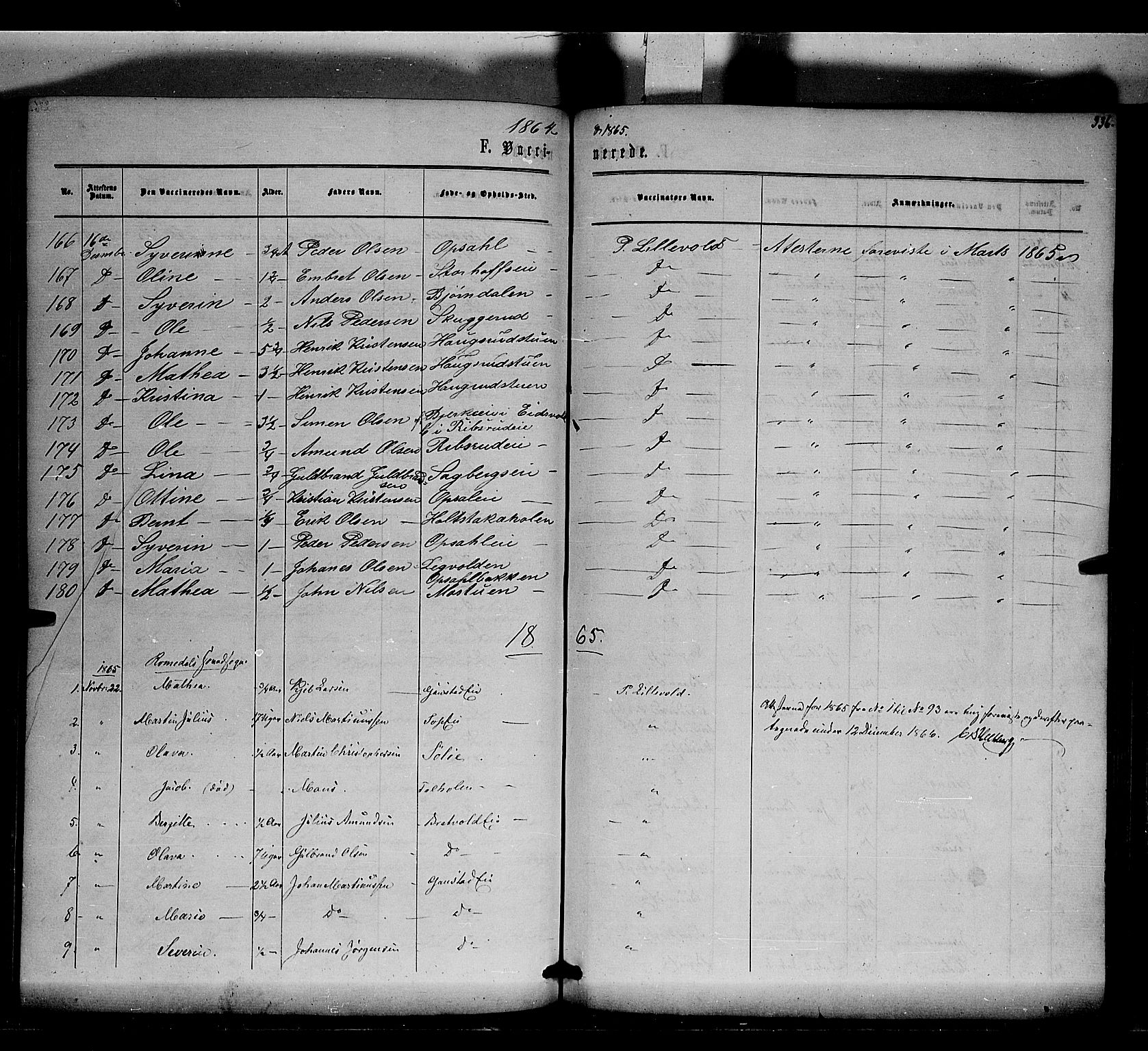 Romedal prestekontor, AV/SAH-PREST-004/K/L0005: Parish register (official) no. 5, 1862-1874, p. 336