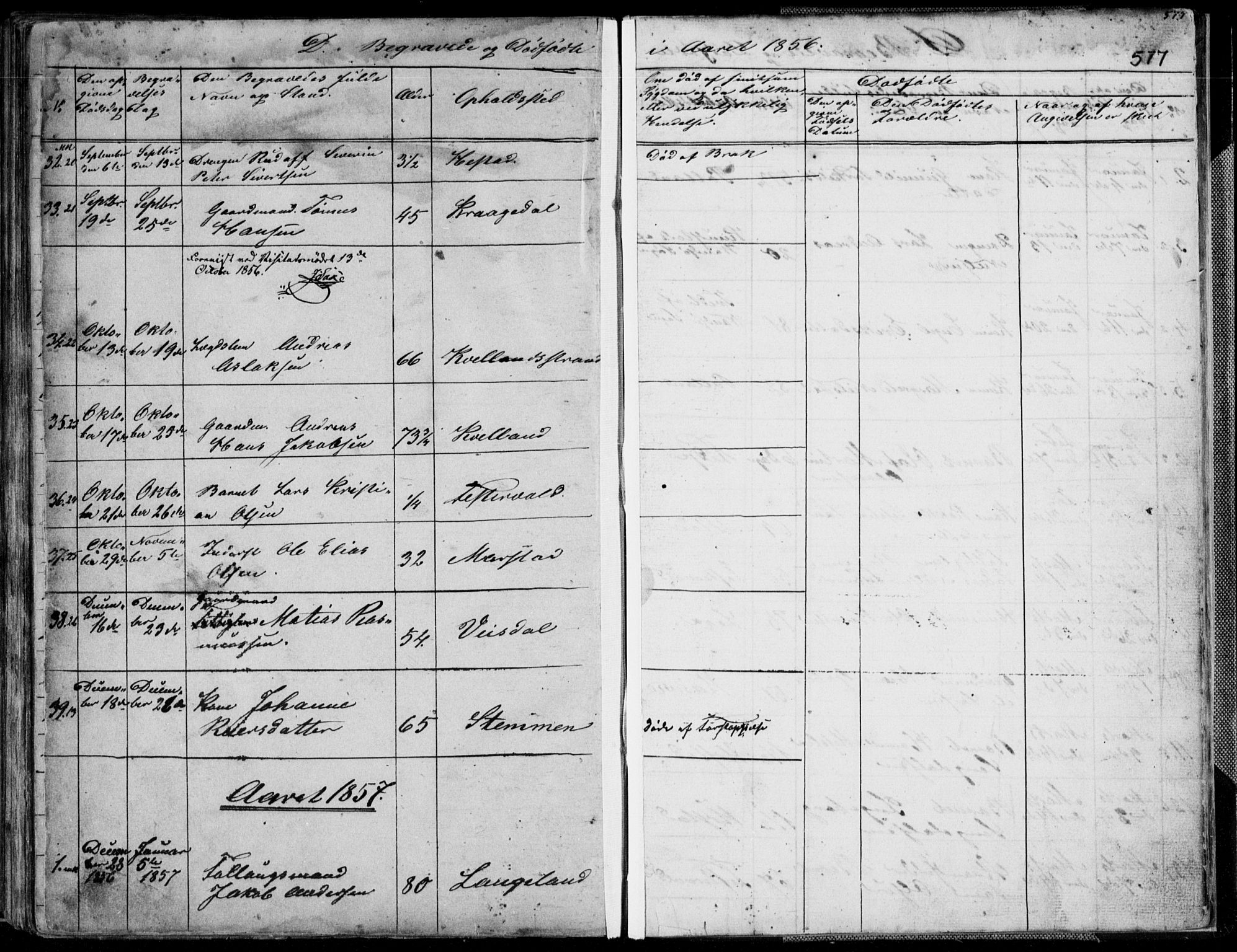 Flekkefjord sokneprestkontor, SAK/1111-0012/F/Fb/Fbb/L0002: Parish register (copy) no. B 2b, 1831-1866, p. 577