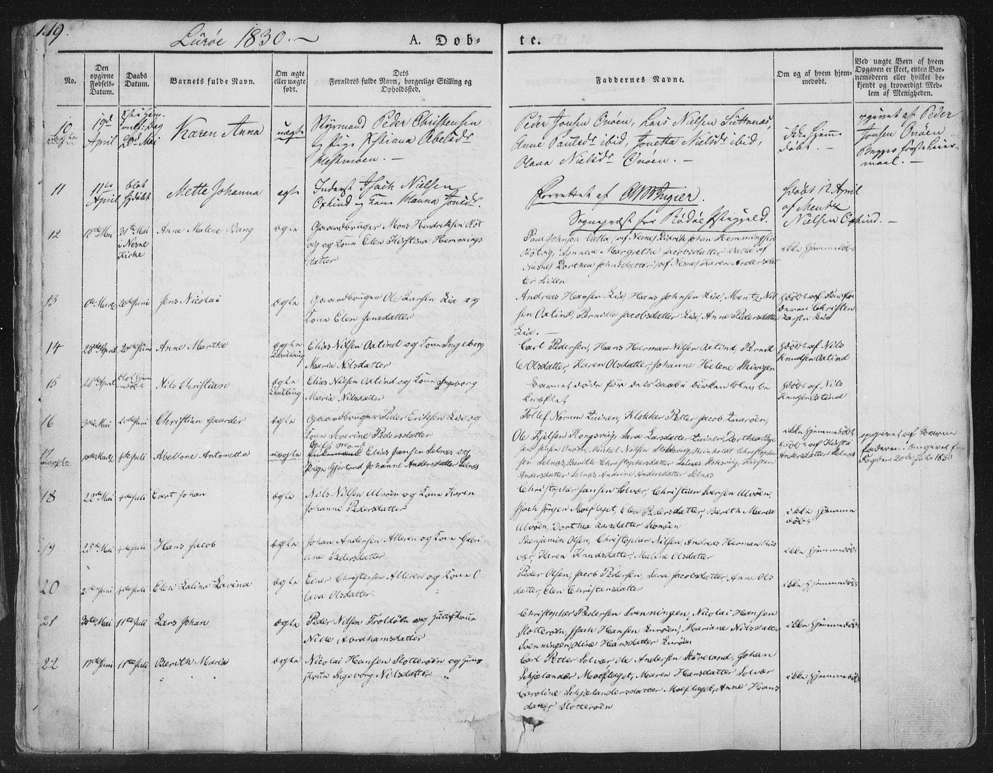 Ministerialprotokoller, klokkerbøker og fødselsregistre - Nordland, SAT/A-1459/839/L0565: Parish register (official) no. 839A02, 1825-1862, p. 19