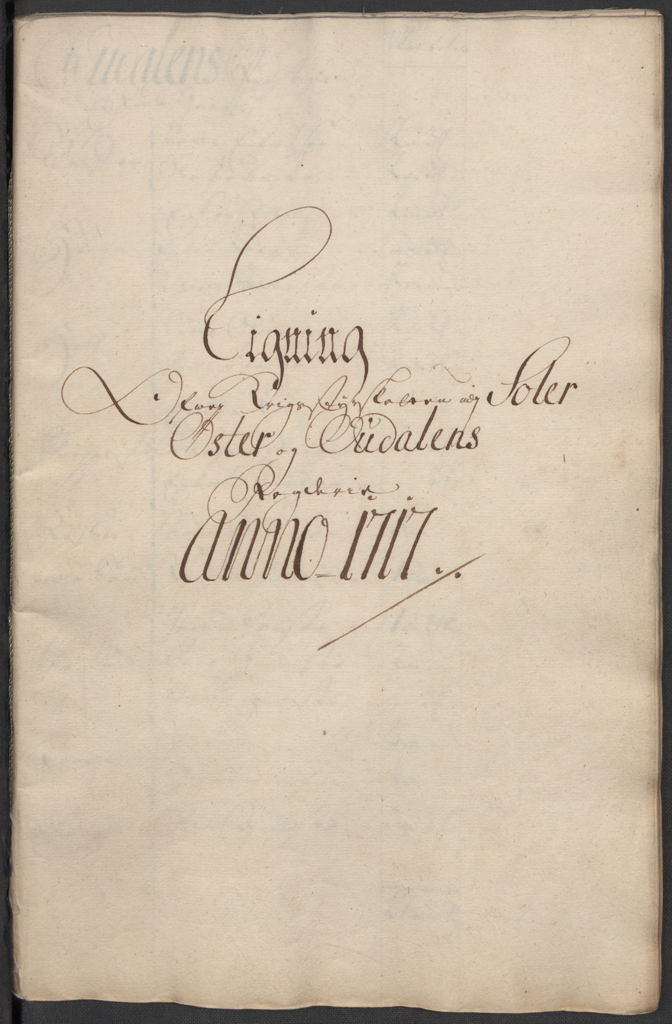 Rentekammeret inntil 1814, Reviderte regnskaper, Fogderegnskap, AV/RA-EA-4092/R13/L0856: Fogderegnskap Solør, Odal og Østerdal, 1717, p. 154