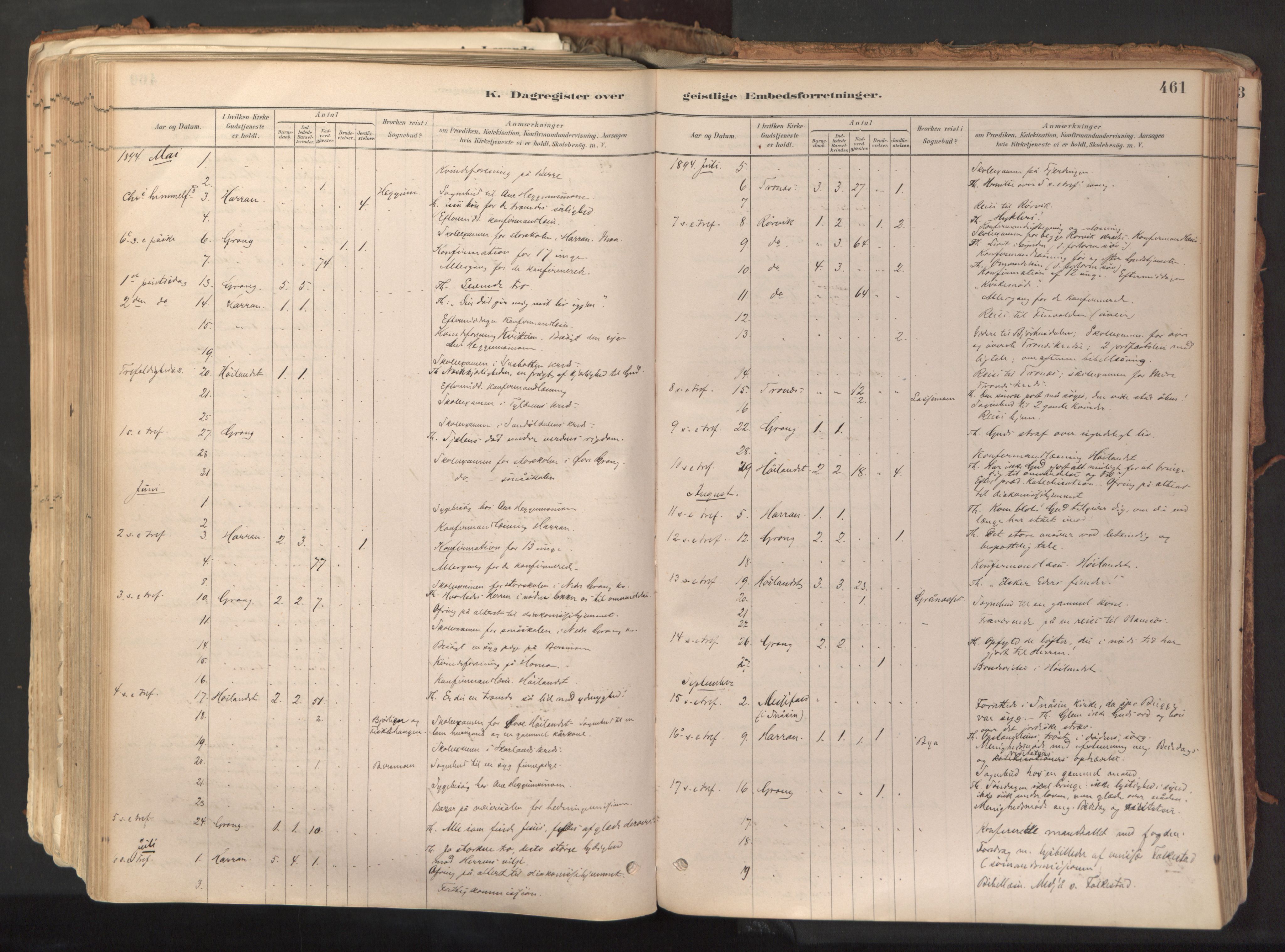 Ministerialprotokoller, klokkerbøker og fødselsregistre - Nord-Trøndelag, SAT/A-1458/758/L0519: Parish register (official) no. 758A04, 1880-1926, p. 461