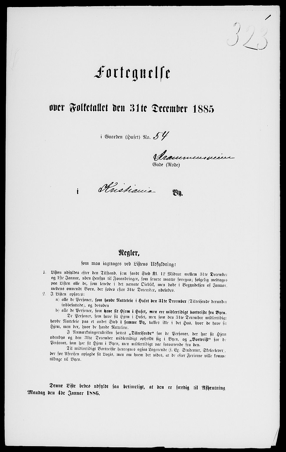 RA, 1885 census for 0301 Kristiania, 1885, p. 3152