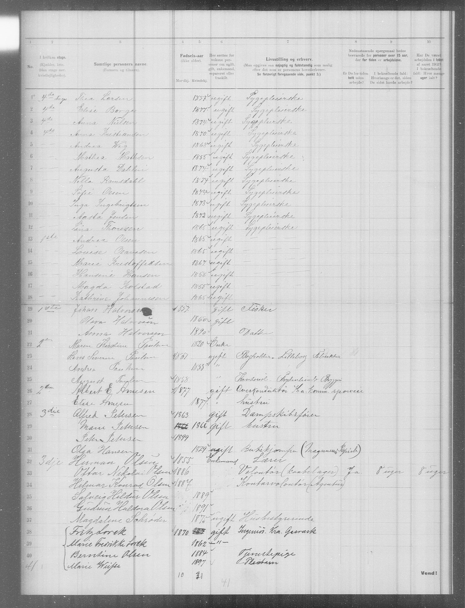 OBA, Municipal Census 1902 for Kristiania, 1902, p. 7436