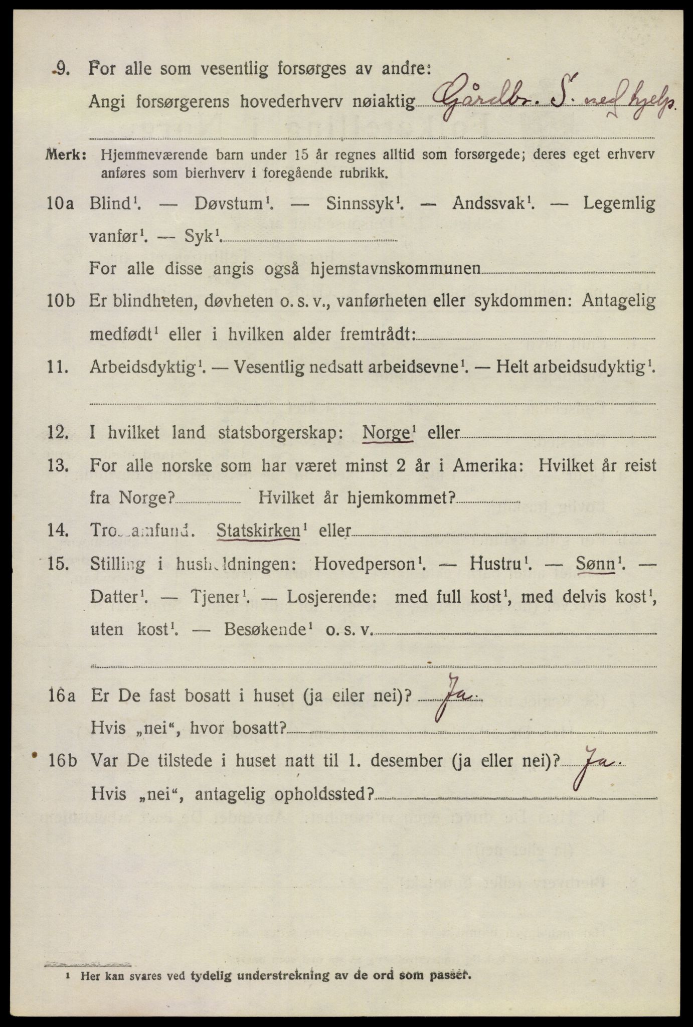 SAO, 1920 census for Nannestad, 1920, p. 2618