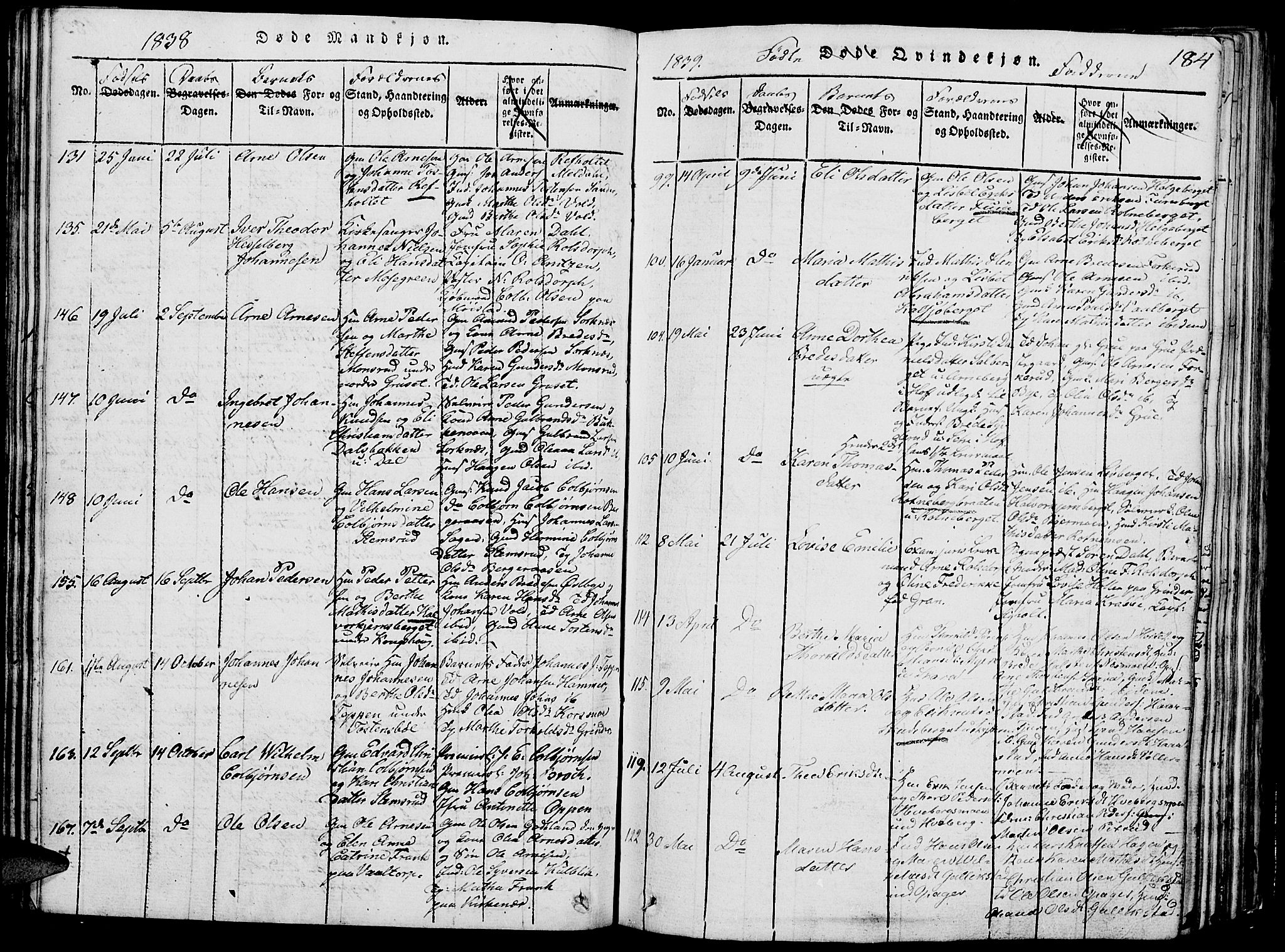 Grue prestekontor, AV/SAH-PREST-036/H/Ha/Hab/L0002: Parish register (copy) no. 2, 1815-1841, p. 184