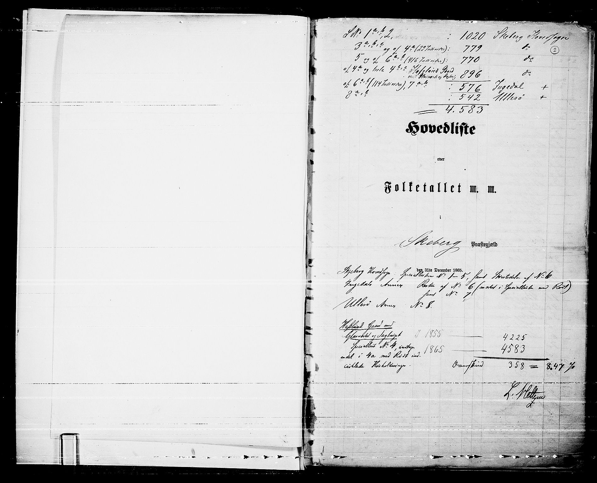 RA, 1865 census for Skjeberg, 1865, p. 6