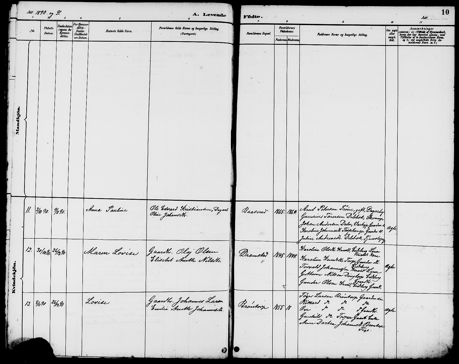 Rakkestad prestekontor Kirkebøker, AV/SAO-A-2008/G/Gc/L0001: Parish register (copy) no. III 1, 1887-1908, p. 10