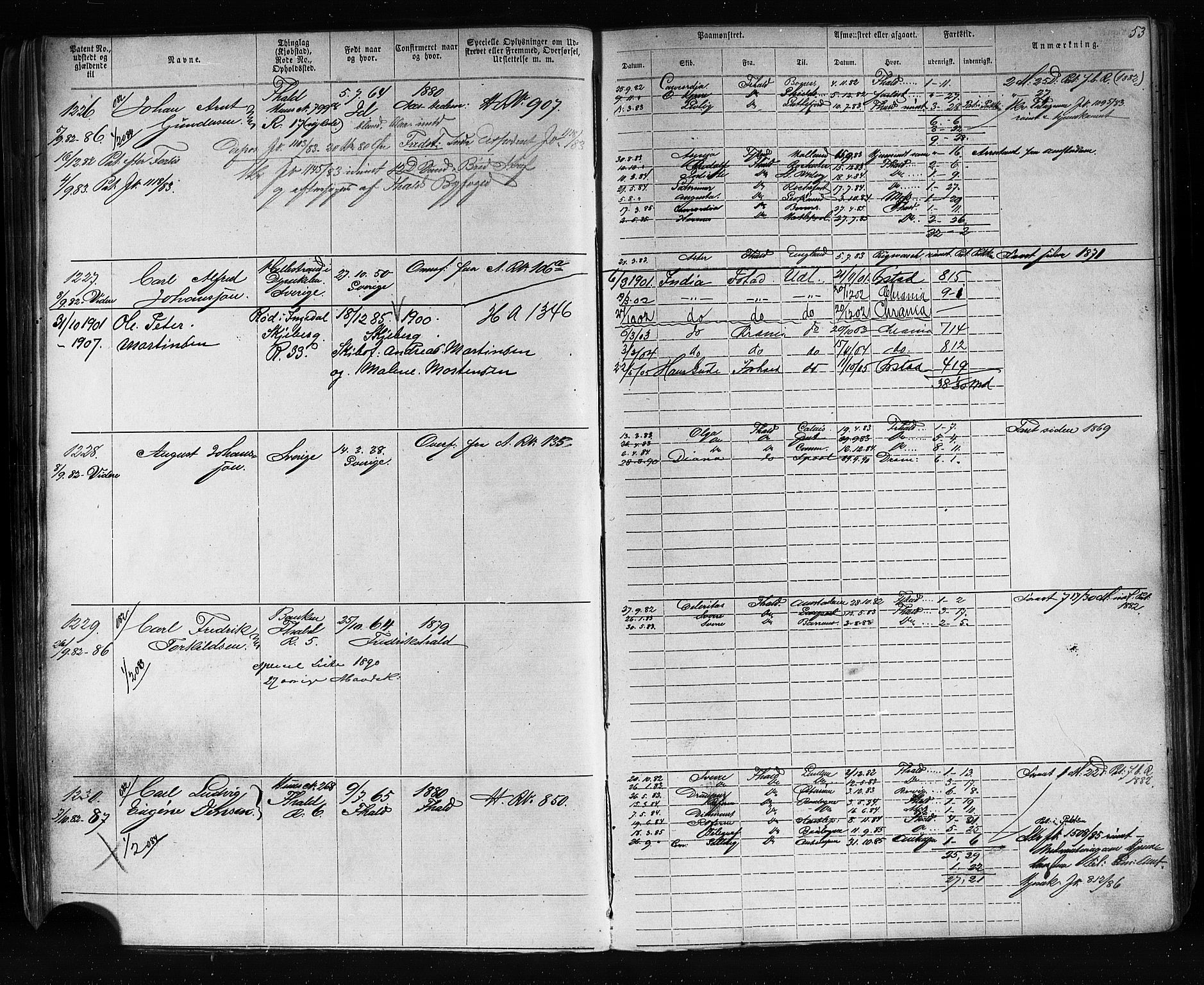 Halden mønstringskontor, AV/SAO-A-10569a/F/Fc/Fca/L0005: Annotasjonsrulle, 1875-1910, p. 56