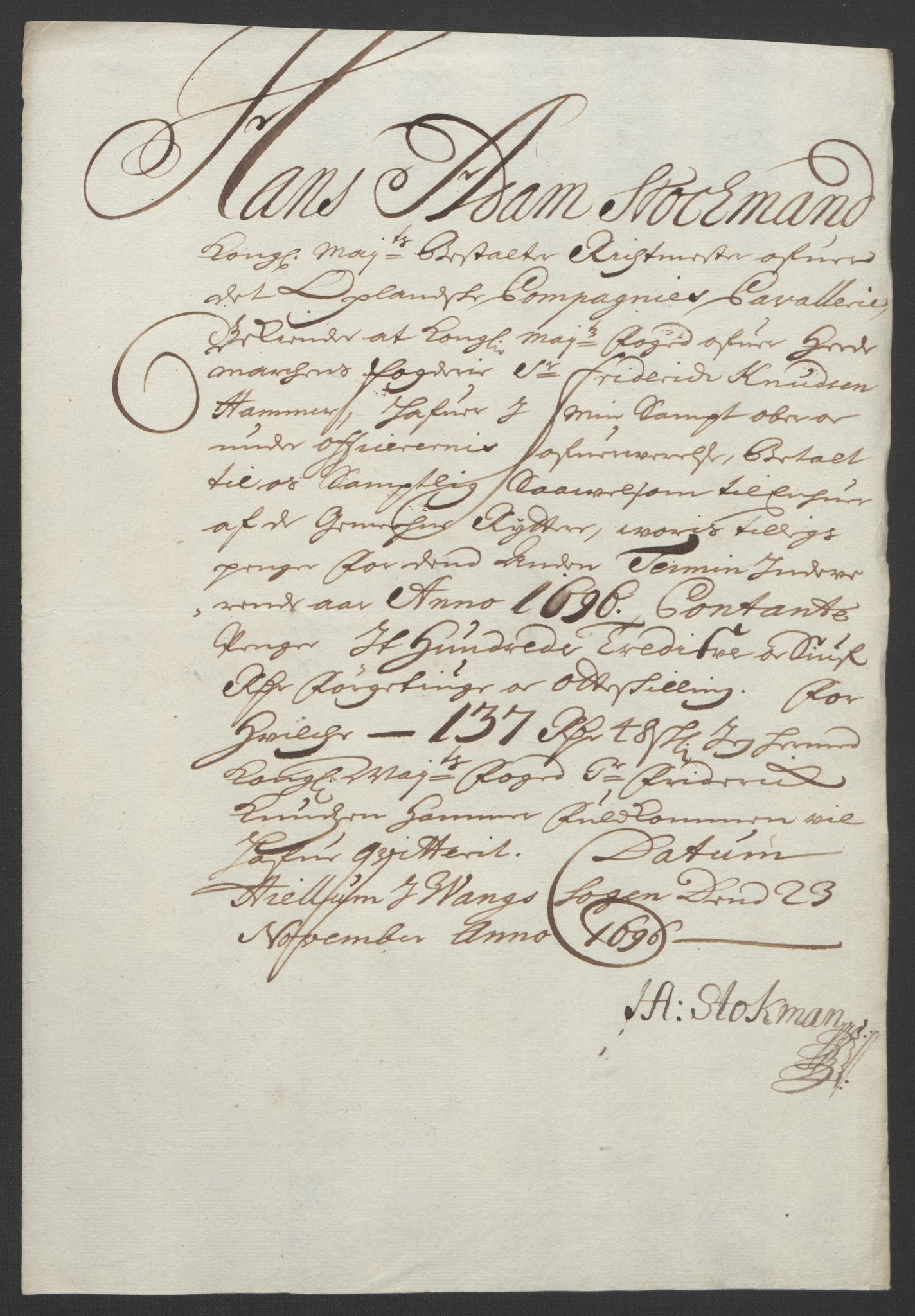 Rentekammeret inntil 1814, Reviderte regnskaper, Fogderegnskap, RA/EA-4092/R16/L1036: Fogderegnskap Hedmark, 1695-1696, p. 402