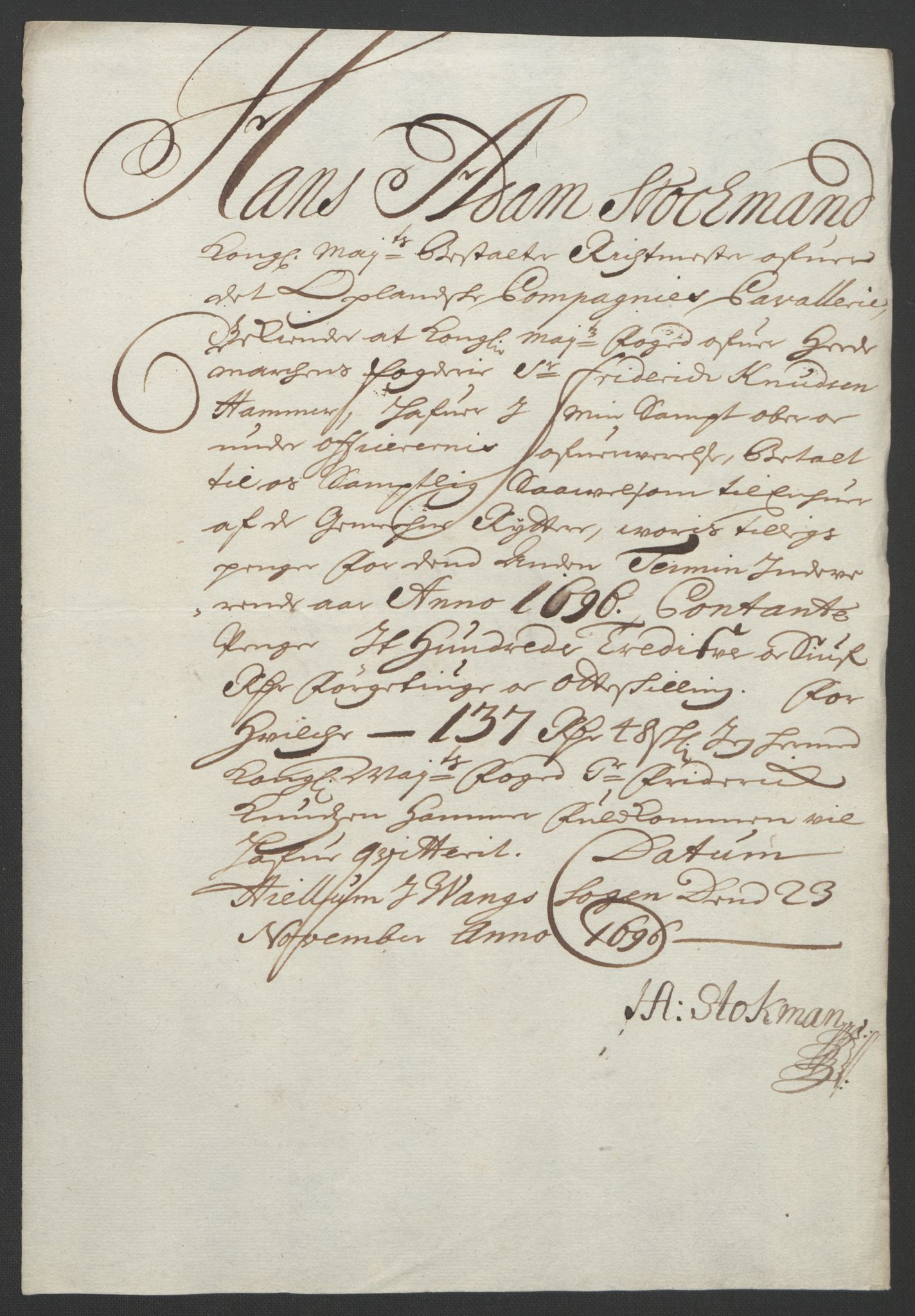 Rentekammeret inntil 1814, Reviderte regnskaper, Fogderegnskap, AV/RA-EA-4092/R16/L1036: Fogderegnskap Hedmark, 1695-1696, p. 402