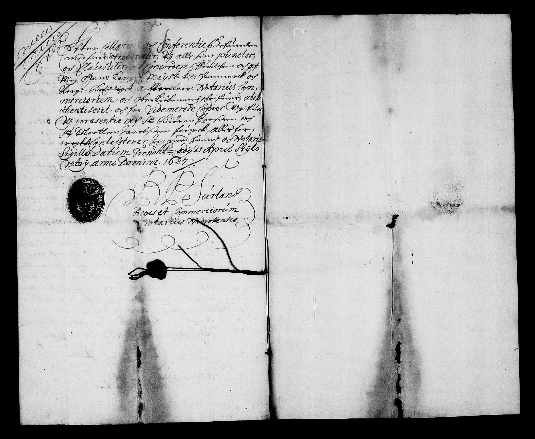 Stattholderembetet 1572-1771, RA/EA-2870/Af/L0001: Avskrifter av vedlegg til originale supplikker, nummerert i samsvar med supplikkbøkene, 1683-1687, p. 96