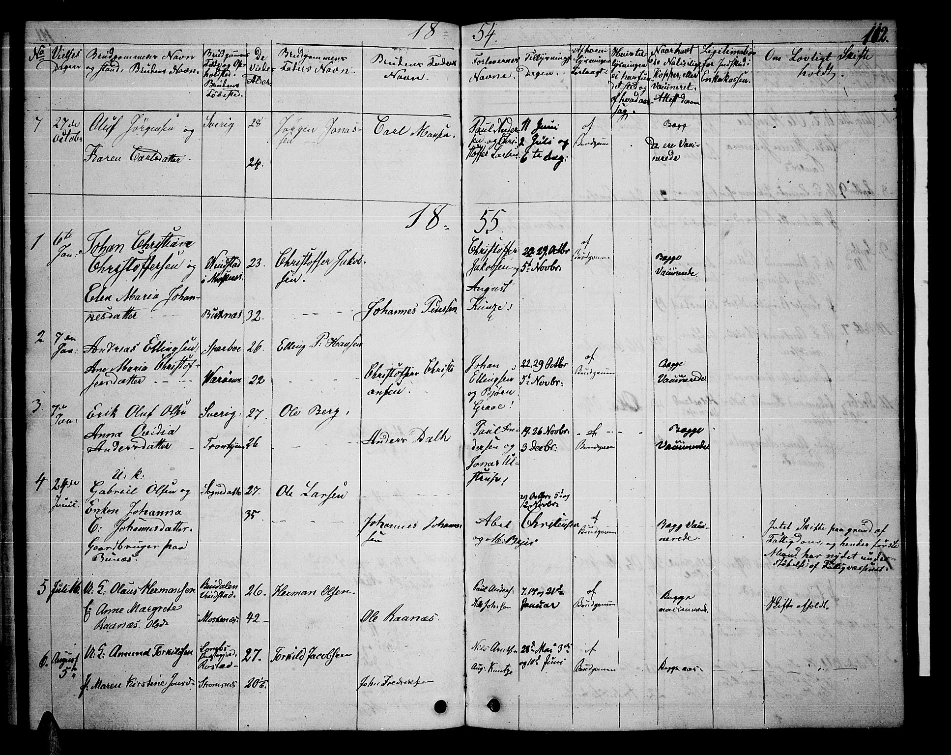 Ministerialprotokoller, klokkerbøker og fødselsregistre - Nordland, SAT/A-1459/886/L1224: Parish register (copy) no. 886C01, 1843-1873, p. 112