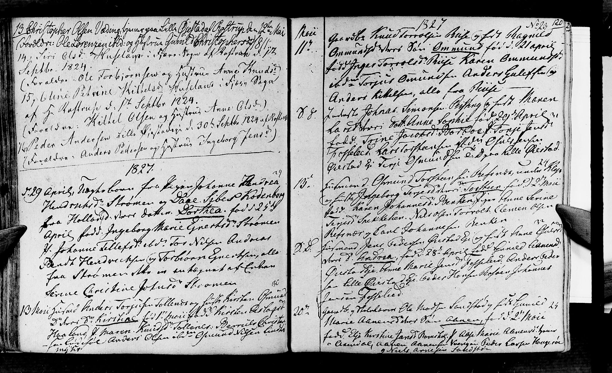 Øyestad sokneprestkontor, SAK/1111-0049/F/Fa/L0011: Parish register (official) no. A 11, 1805-1824, p. 120