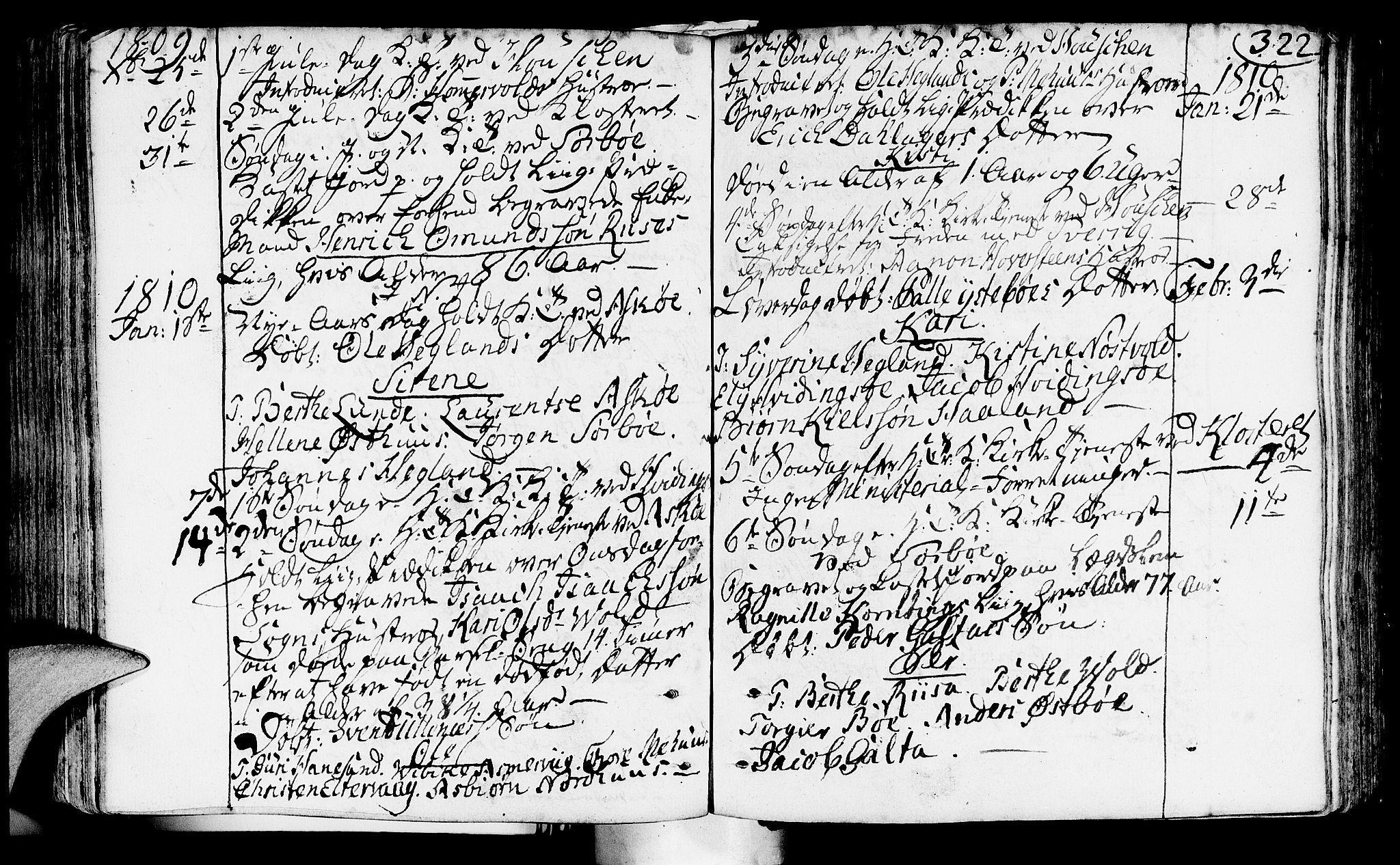 Rennesøy sokneprestkontor, SAST/A -101827/H/Ha/Haa/L0003: Parish register (official) no. A 3, 1772-1815, p. 322