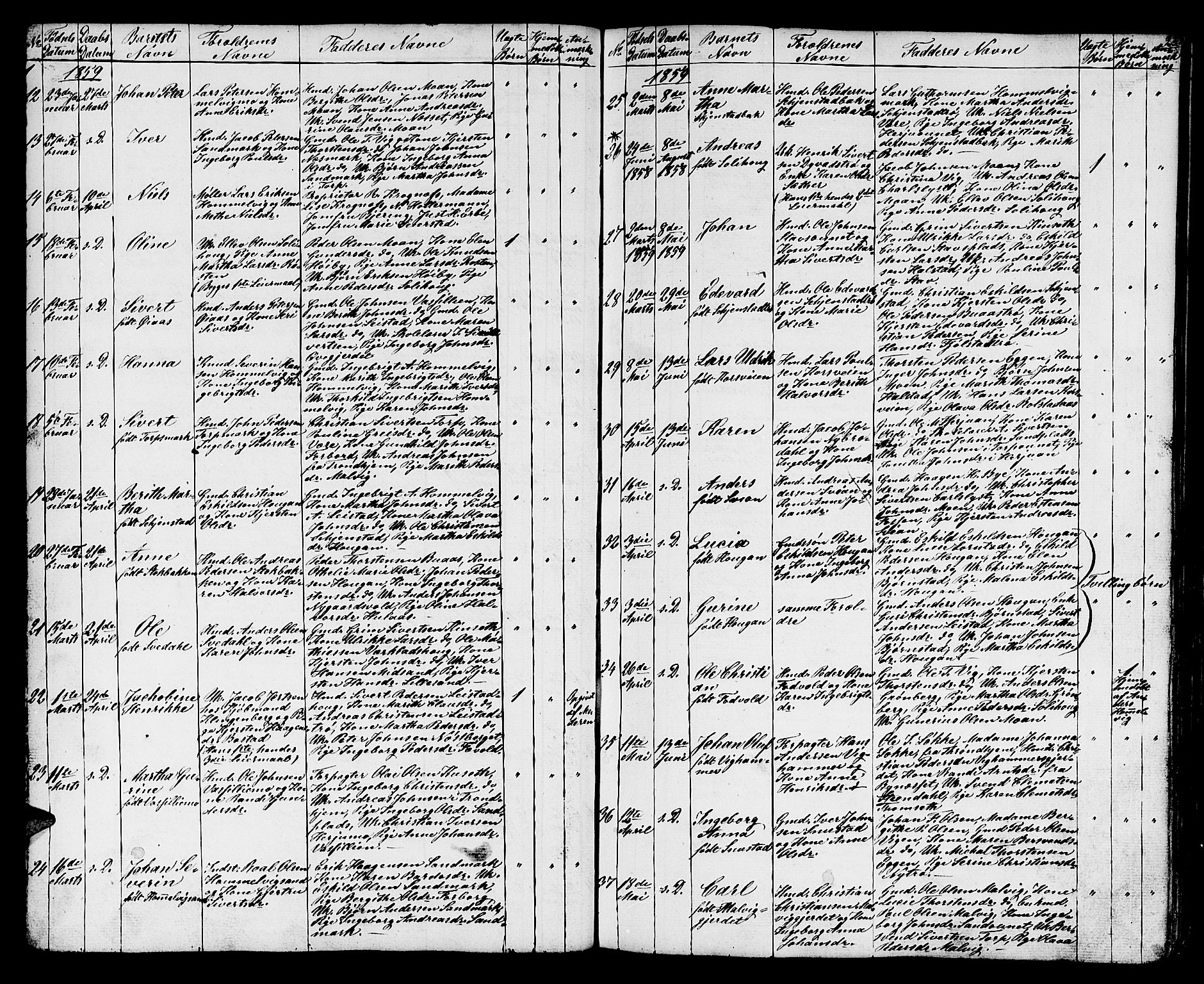 Ministerialprotokoller, klokkerbøker og fødselsregistre - Sør-Trøndelag, AV/SAT-A-1456/616/L0422: Parish register (copy) no. 616C05, 1850-1888, p. 23