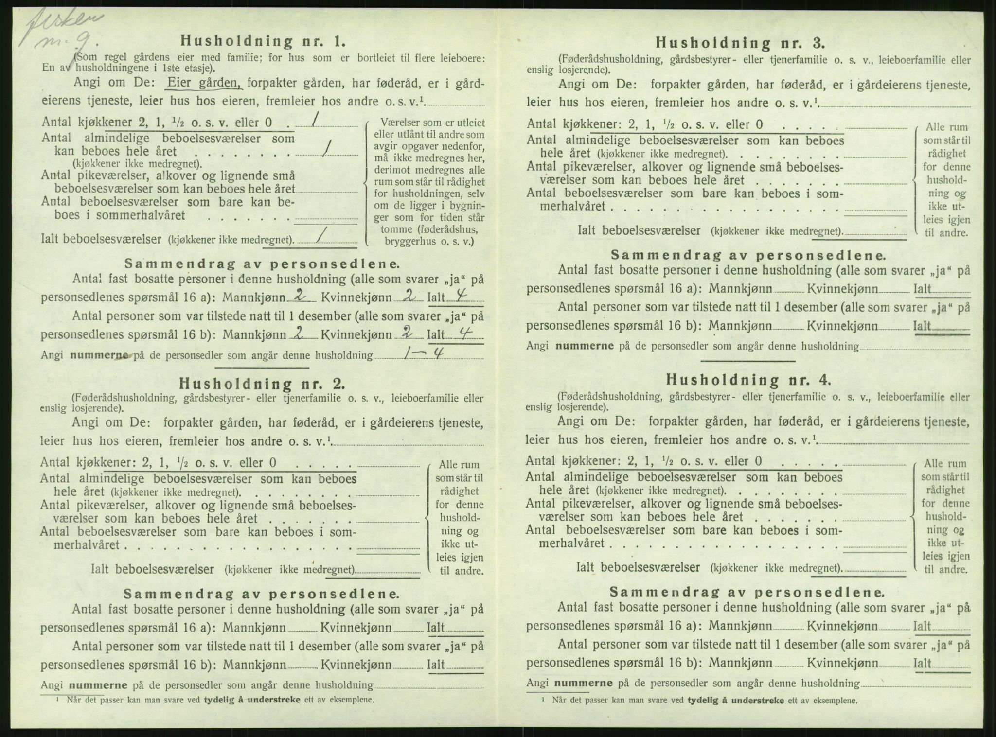 SAT, 1920 census for Brønnøy, 1920, p. 1165