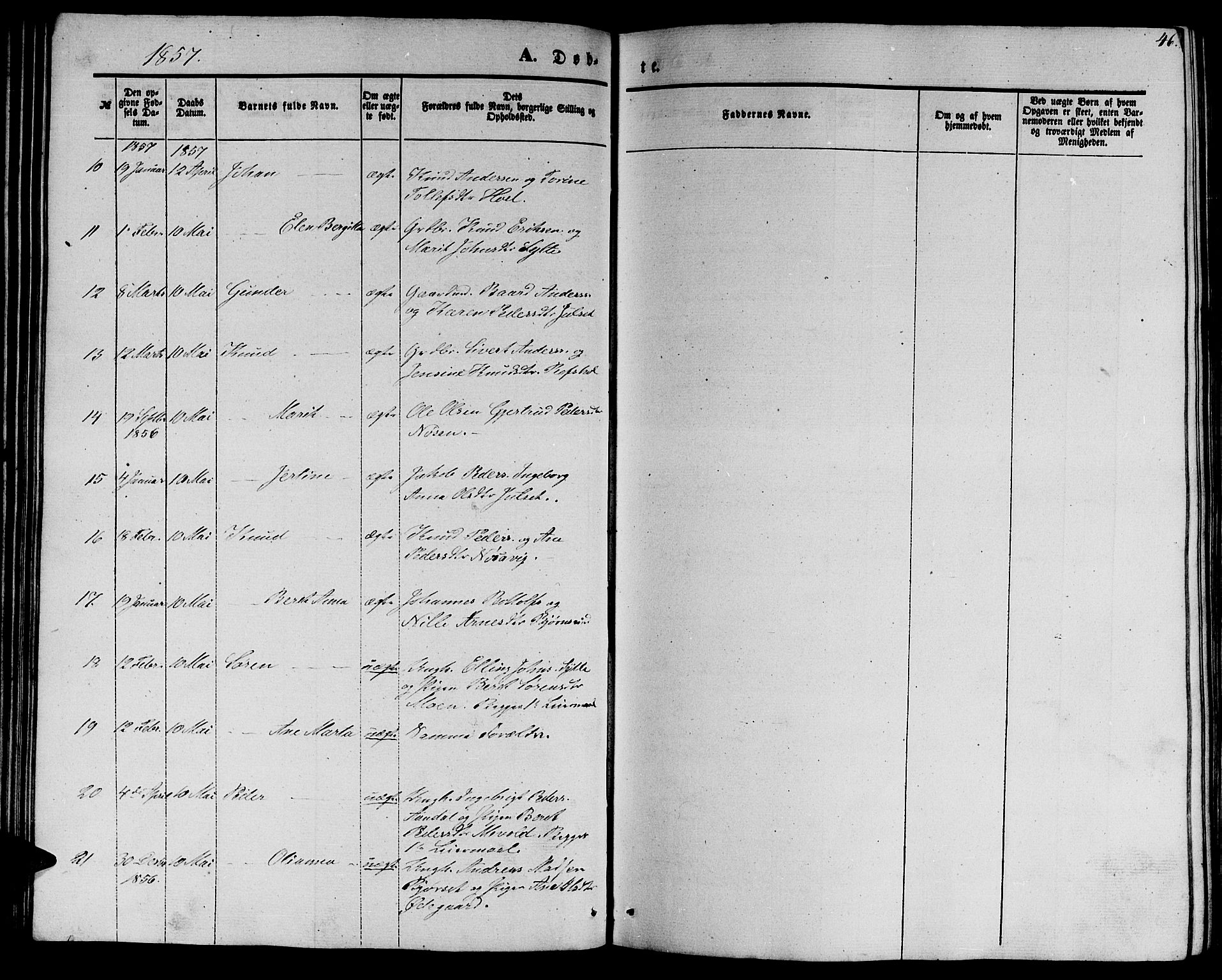 Ministerialprotokoller, klokkerbøker og fødselsregistre - Møre og Romsdal, AV/SAT-A-1454/565/L0753: Parish register (copy) no. 565C02, 1845-1870, p. 46