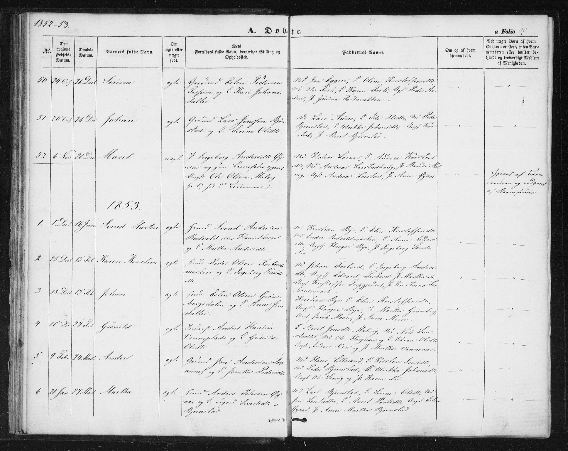 Ministerialprotokoller, klokkerbøker og fødselsregistre - Sør-Trøndelag, SAT/A-1456/616/L0407: Parish register (official) no. 616A04, 1848-1856, p. 32