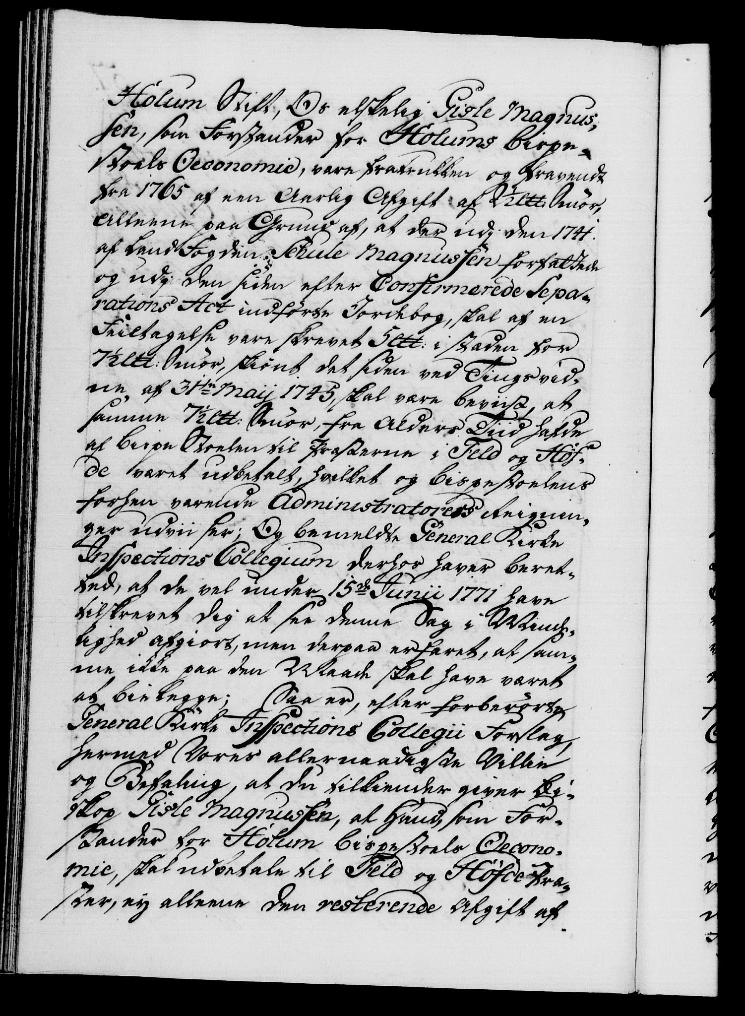 Danske Kanselli 1572-1799, AV/RA-EA-3023/F/Fc/Fca/Fcab/L0041: Norske tegnelser, 1773-1776, p. 57b