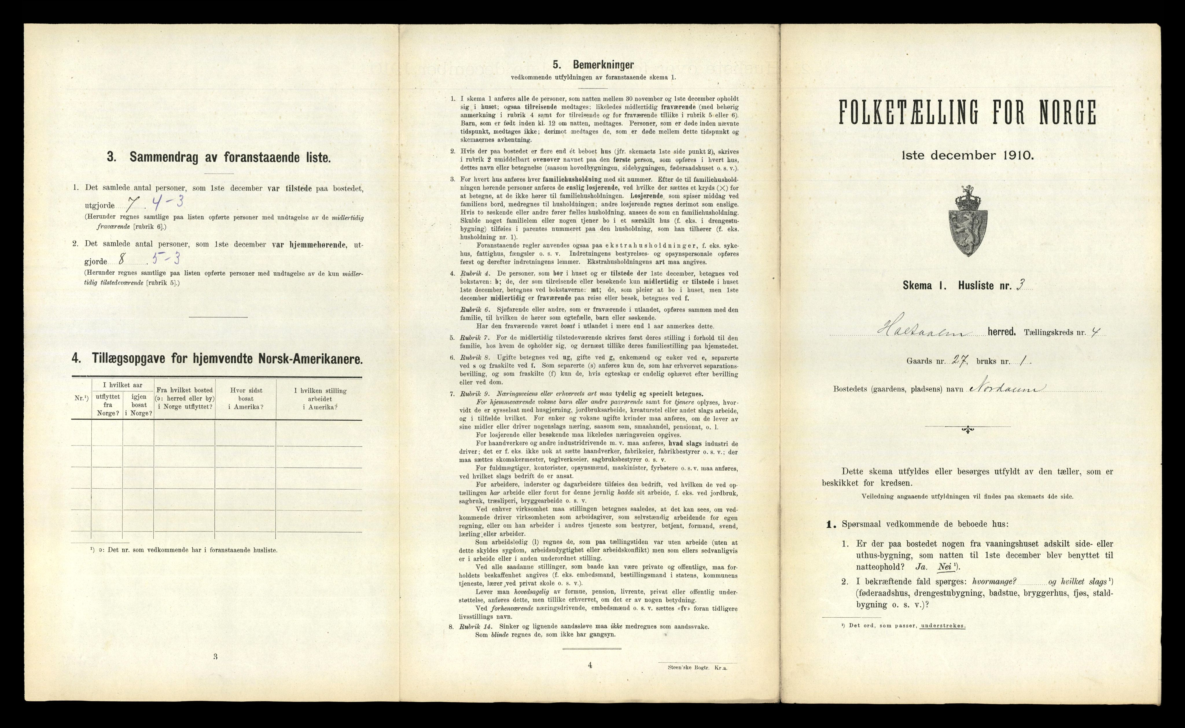 RA, 1910 census for Haltdalen, 1910, p. 298