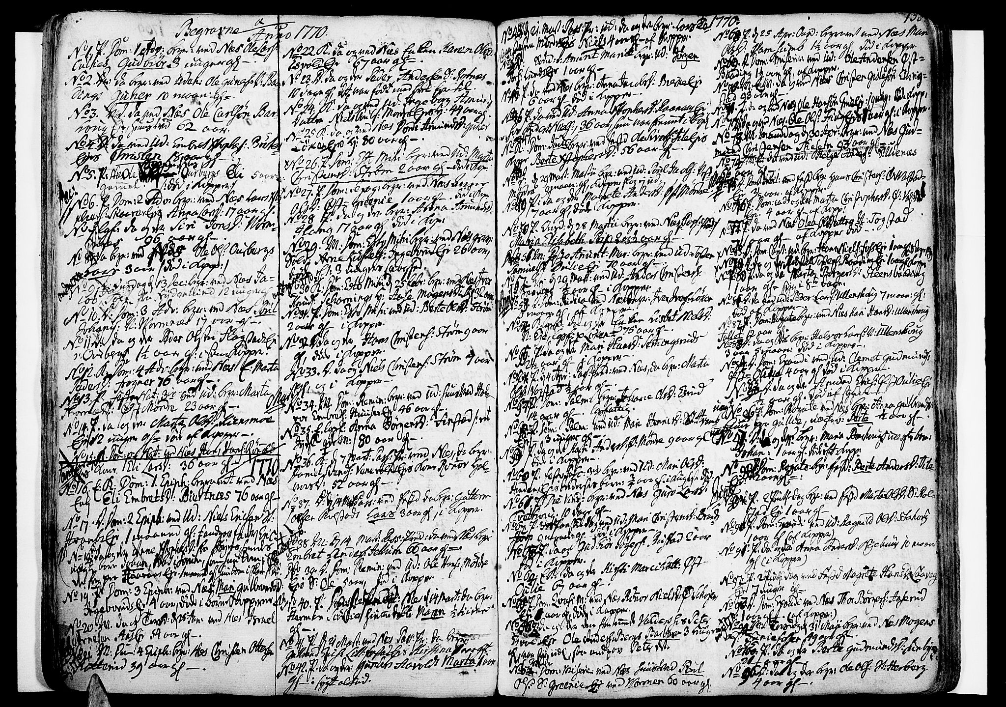 Nes prestekontor Kirkebøker, AV/SAO-A-10410/F/Fa/L0003: Parish register (official) no. I 3, 1734-1781, p. 138