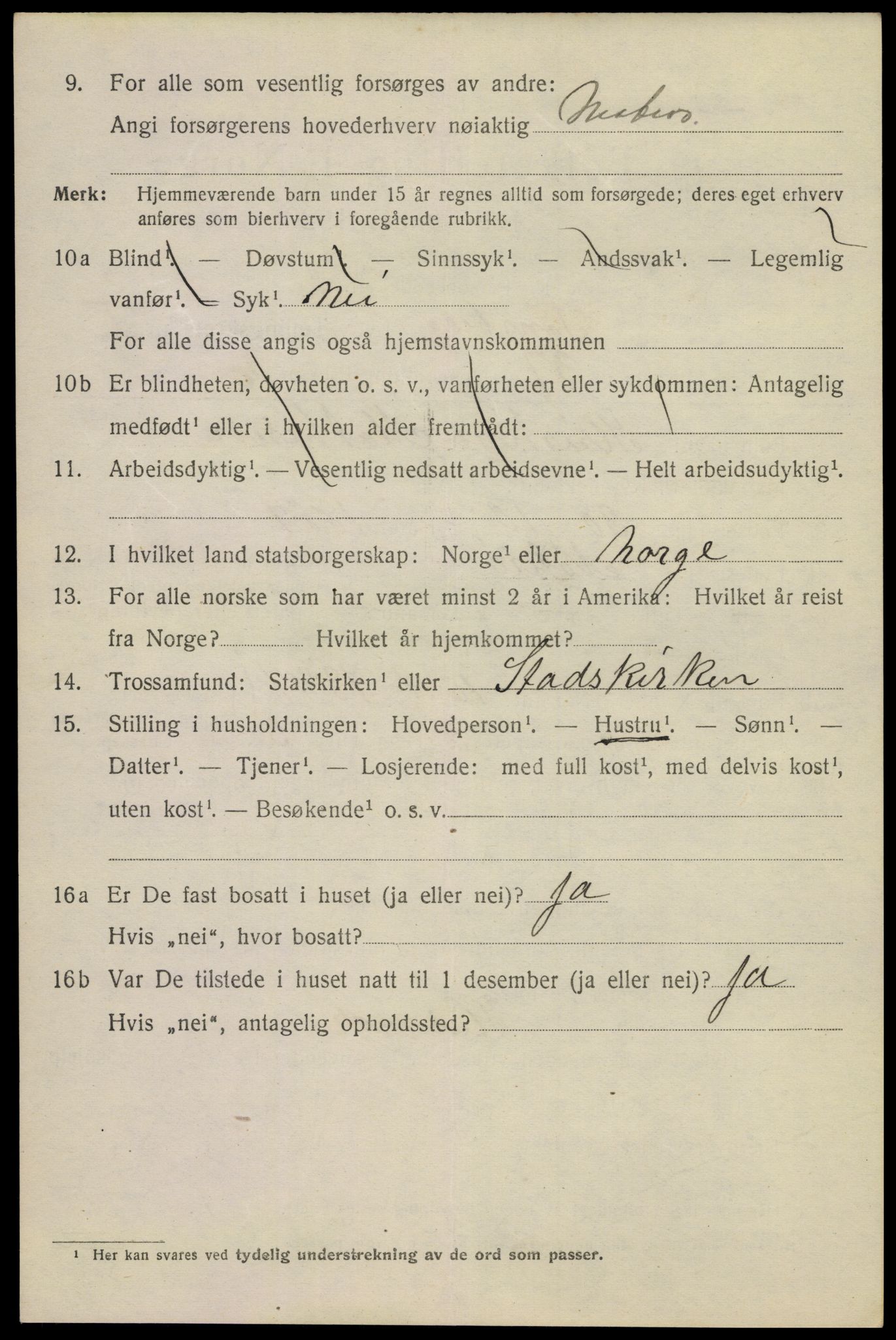 SAKO, 1920 census for Tønsberg, 1920, p. 9536