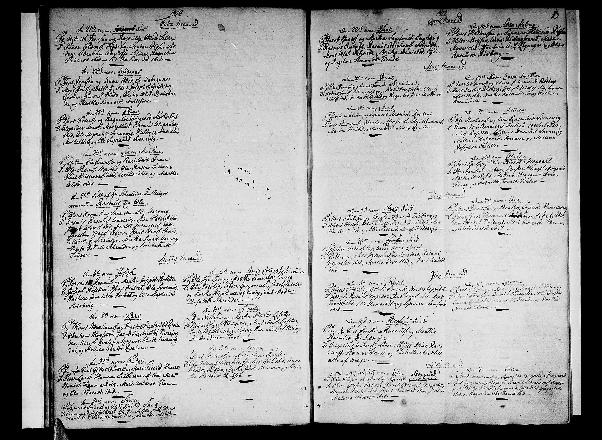 Selje sokneprestembete, AV/SAB-A-99938/H/Ha/Haa/Haaa: Parish register (official) no. A 7, 1807-1816, p. 13