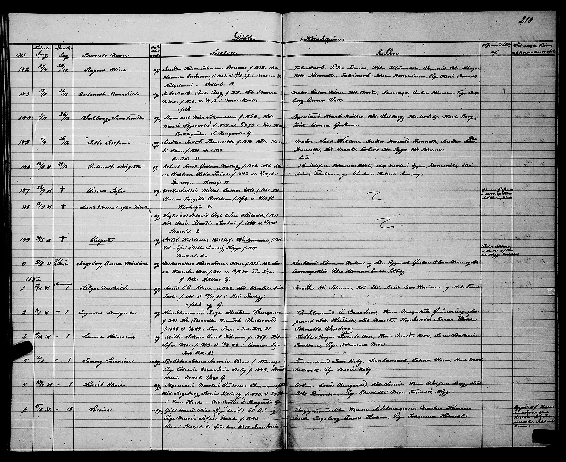 Ministerialprotokoller, klokkerbøker og fødselsregistre - Sør-Trøndelag, SAT/A-1456/604/L0220: Parish register (copy) no. 604C03, 1870-1885, p. 210
