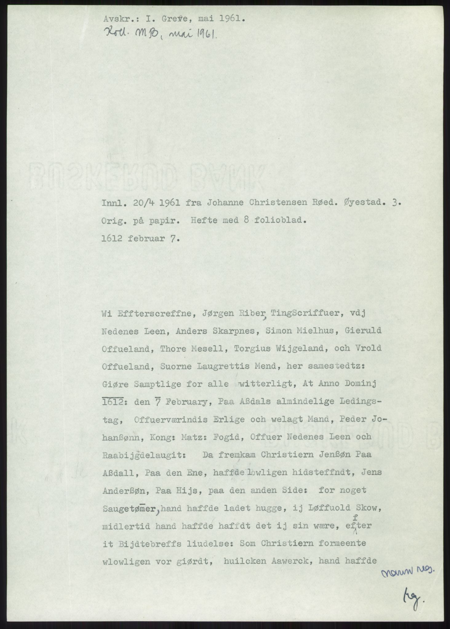 Samlinger til kildeutgivelse, Diplomavskriftsamlingen, RA/EA-4053/H/Ha, p. 1782