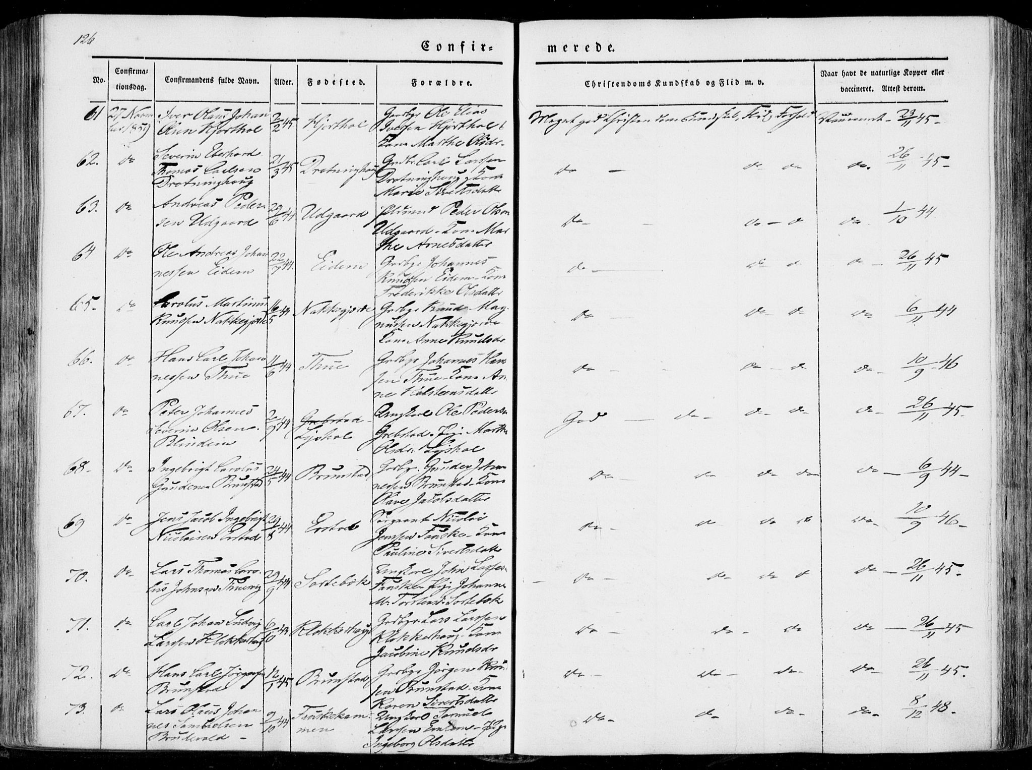 Ministerialprotokoller, klokkerbøker og fødselsregistre - Møre og Romsdal, SAT/A-1454/522/L0313: Parish register (official) no. 522A08, 1852-1862, p. 126