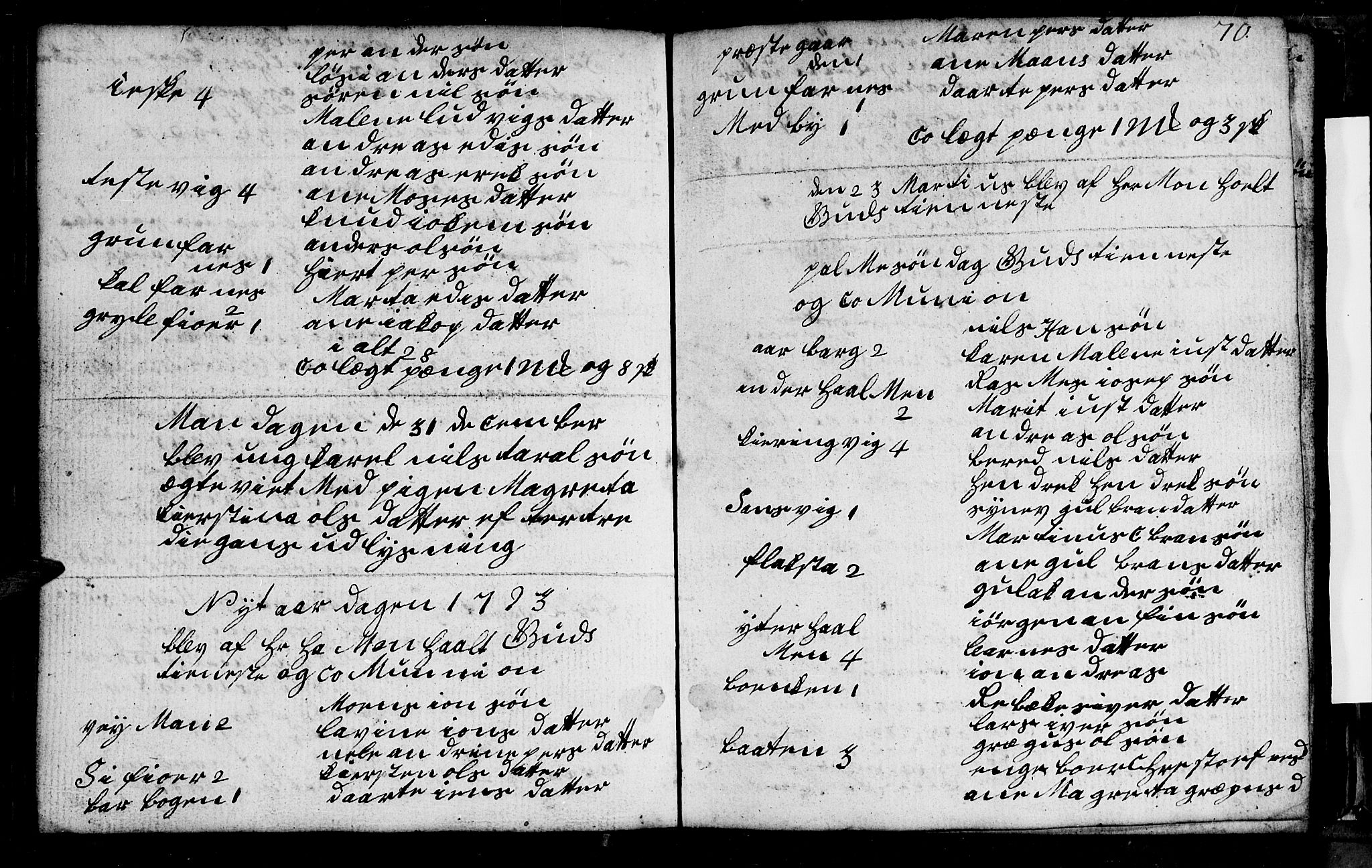 Berg sokneprestkontor, SATØ/S-1318/G/Ga/Gab/L0010klokker: Parish register (copy) no. 10, 1783-1811, p. 70