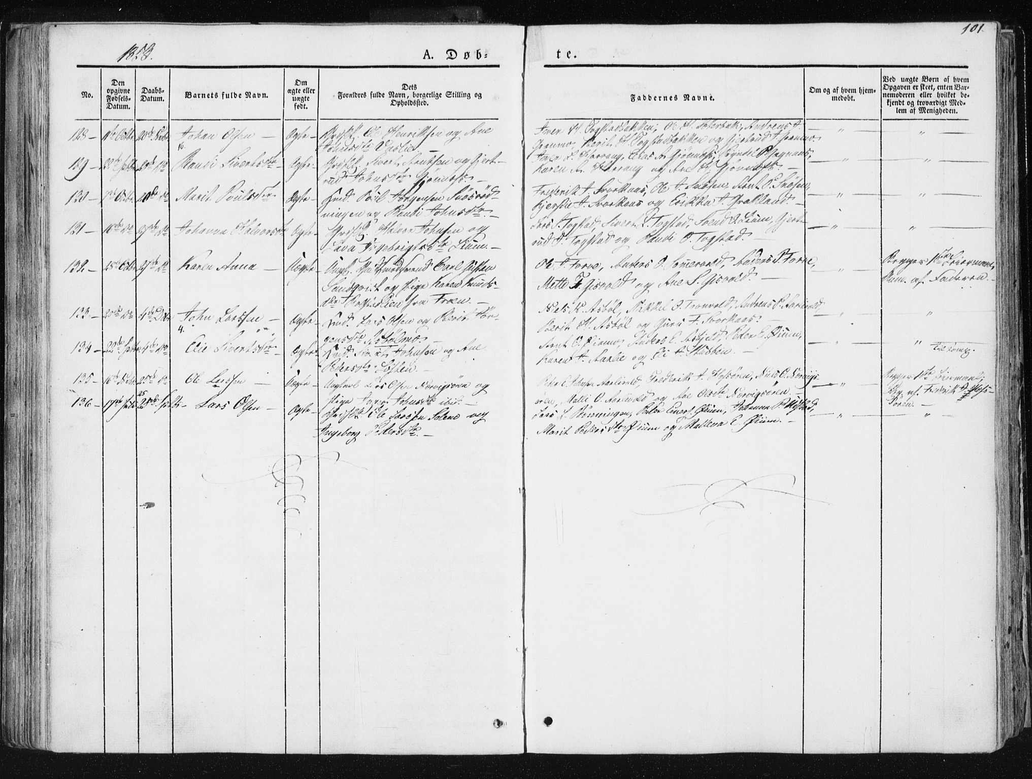 Ministerialprotokoller, klokkerbøker og fødselsregistre - Sør-Trøndelag, SAT/A-1456/668/L0805: Parish register (official) no. 668A05, 1840-1853, p. 101
