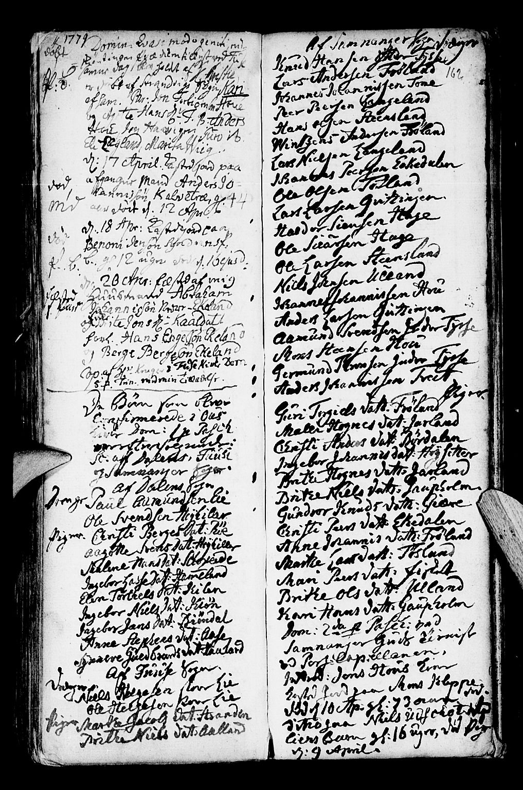 Os sokneprestembete, SAB/A-99929: Parish register (official) no. A 9, 1766-1779, p. 162