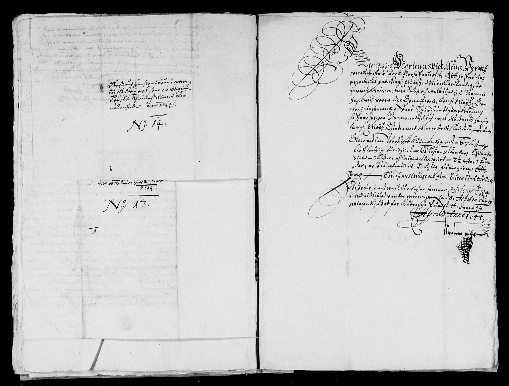 Rentekammeret inntil 1814, Reviderte regnskaper, Lensregnskaper, AV/RA-EA-5023/R/Rb/Rbw/L0077: Trondheim len, 1642-1644