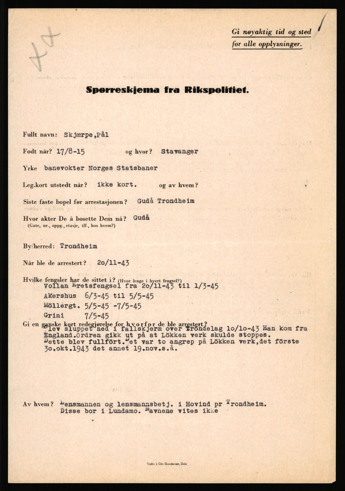 Rikspolitisjefen, AV/RA-S-1560/L/L0015: Scharff, Carlo Max - Stephensen, Gudrun, 1940-1945, p. 408