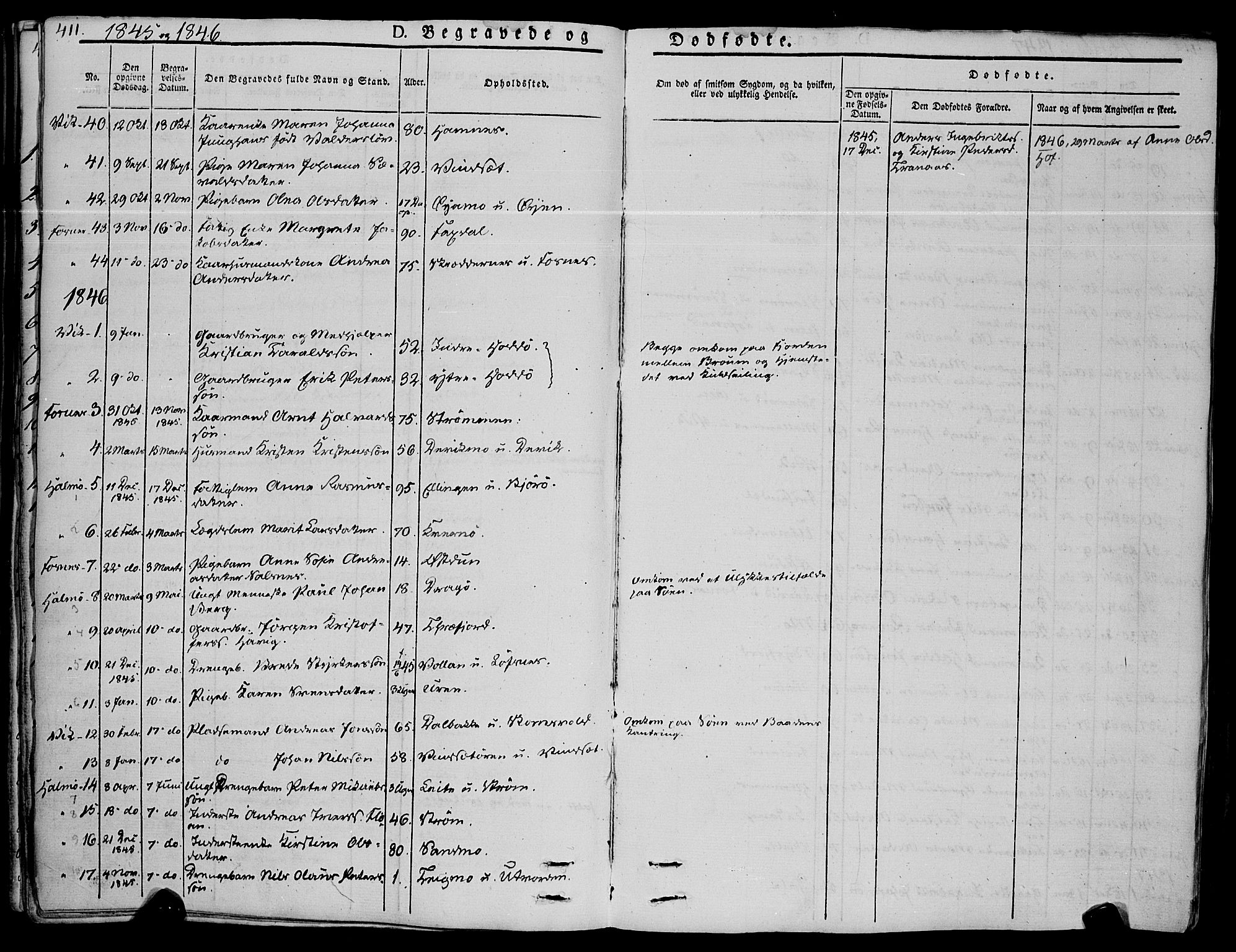 Ministerialprotokoller, klokkerbøker og fødselsregistre - Nord-Trøndelag, SAT/A-1458/773/L0614: Parish register (official) no. 773A05, 1831-1856, p. 411
