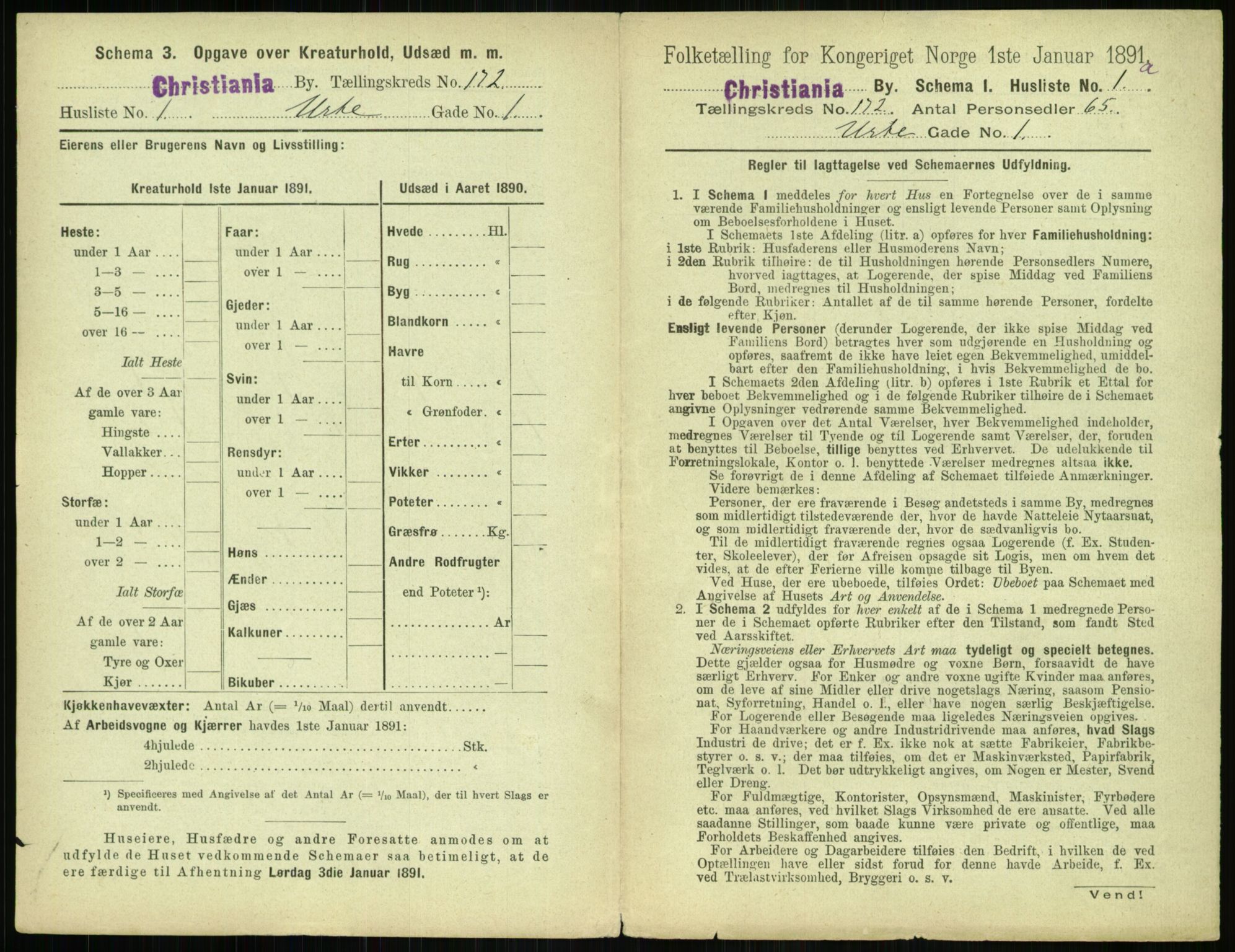 RA, 1891 census for 0301 Kristiania, 1891, p. 101603