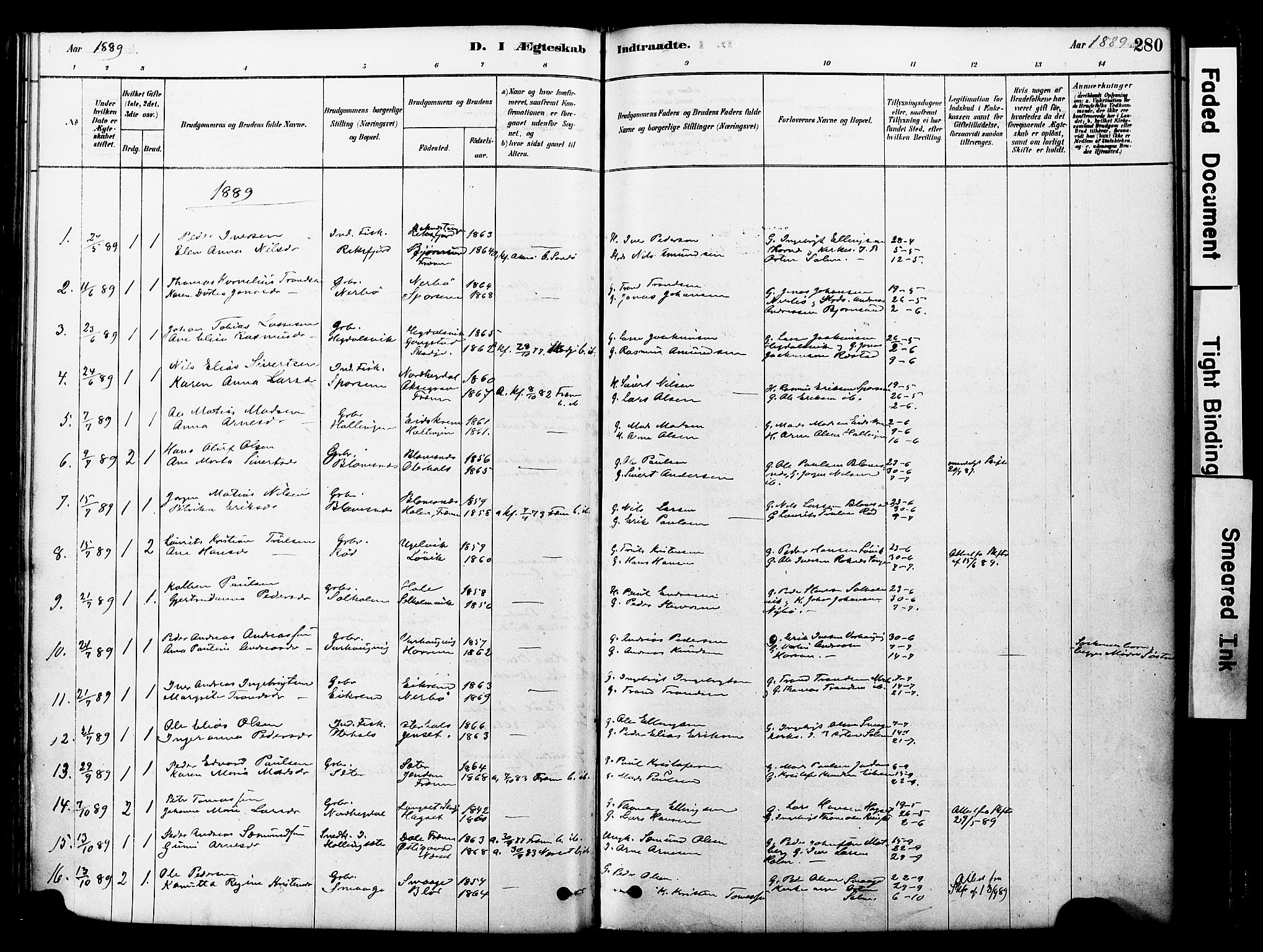 Ministerialprotokoller, klokkerbøker og fødselsregistre - Møre og Romsdal, SAT/A-1454/560/L0721: Parish register (official) no. 560A05, 1878-1917, p. 280