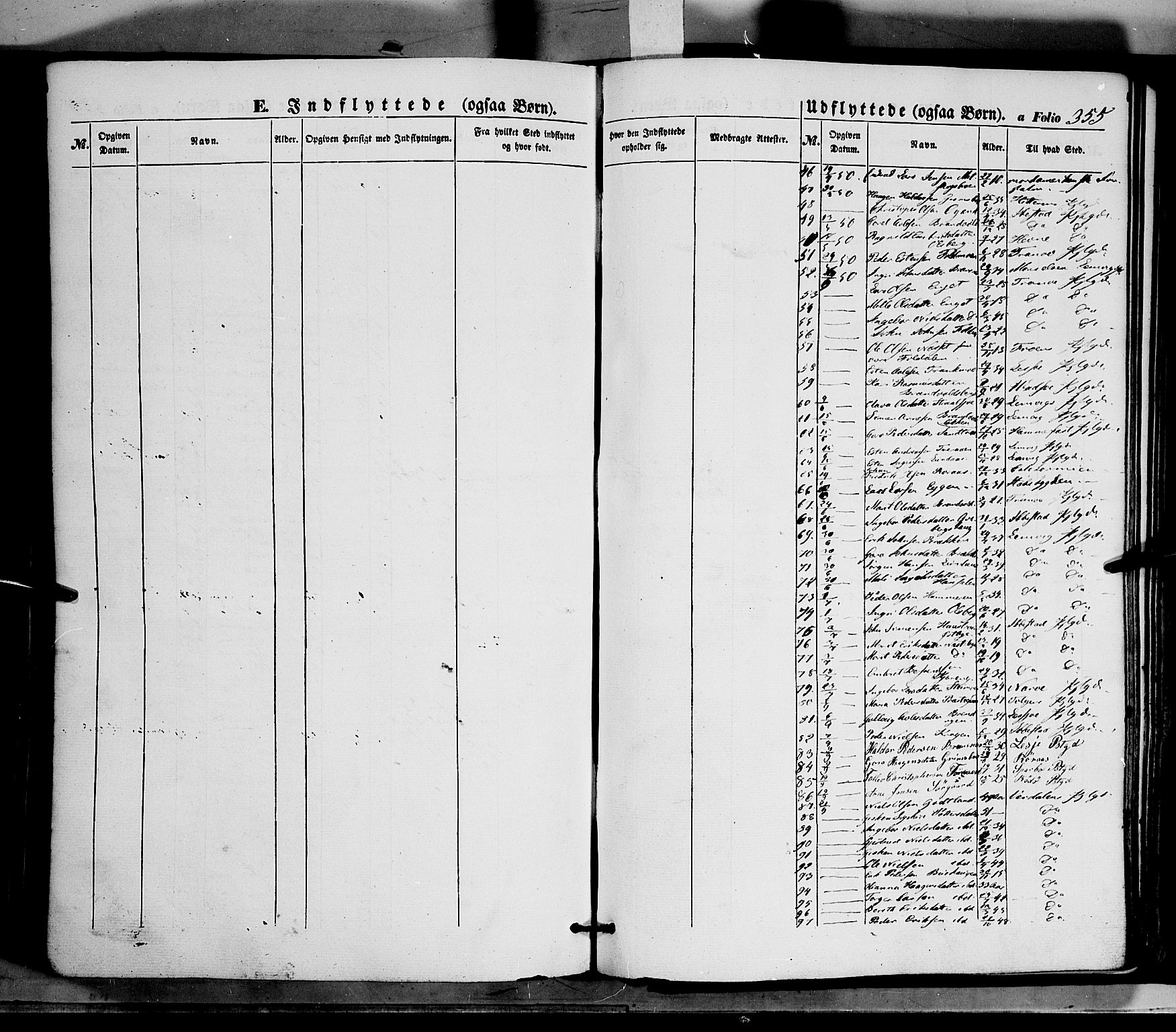 Tynset prestekontor, SAH/PREST-058/H/Ha/Haa/L0020: Parish register (official) no. 20, 1848-1862, p. 355